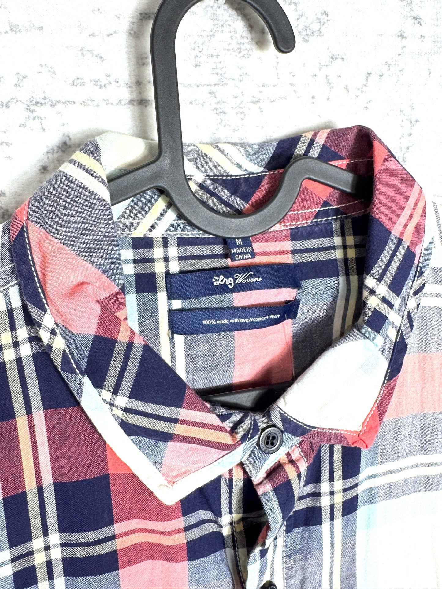 LRG WOVENS "CHECK" SHORT SLEEVES SHIRT SZ: M
