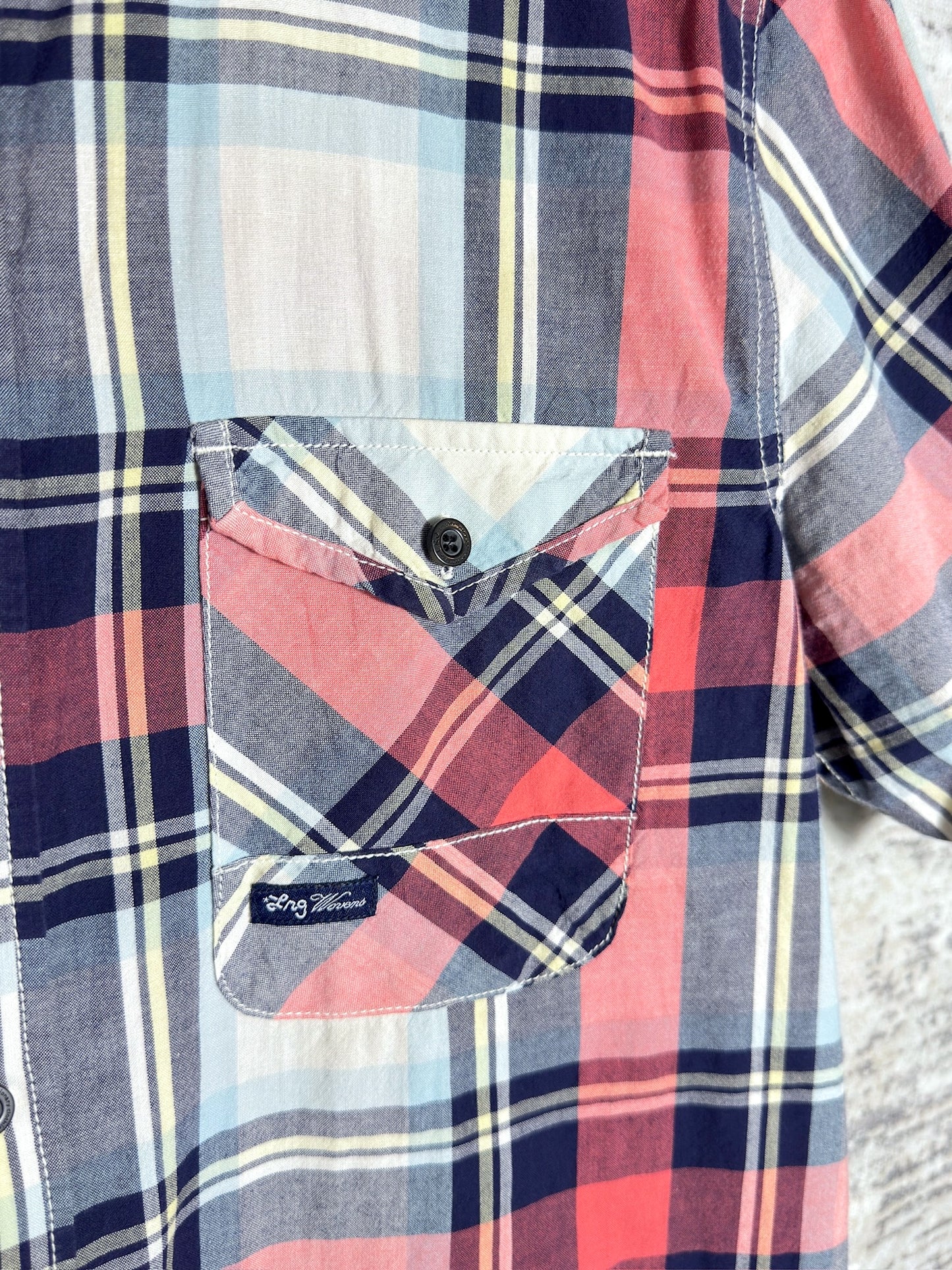LRG WOVENS "CHECK" SHORT SLEEVES SHIRT SZ: M