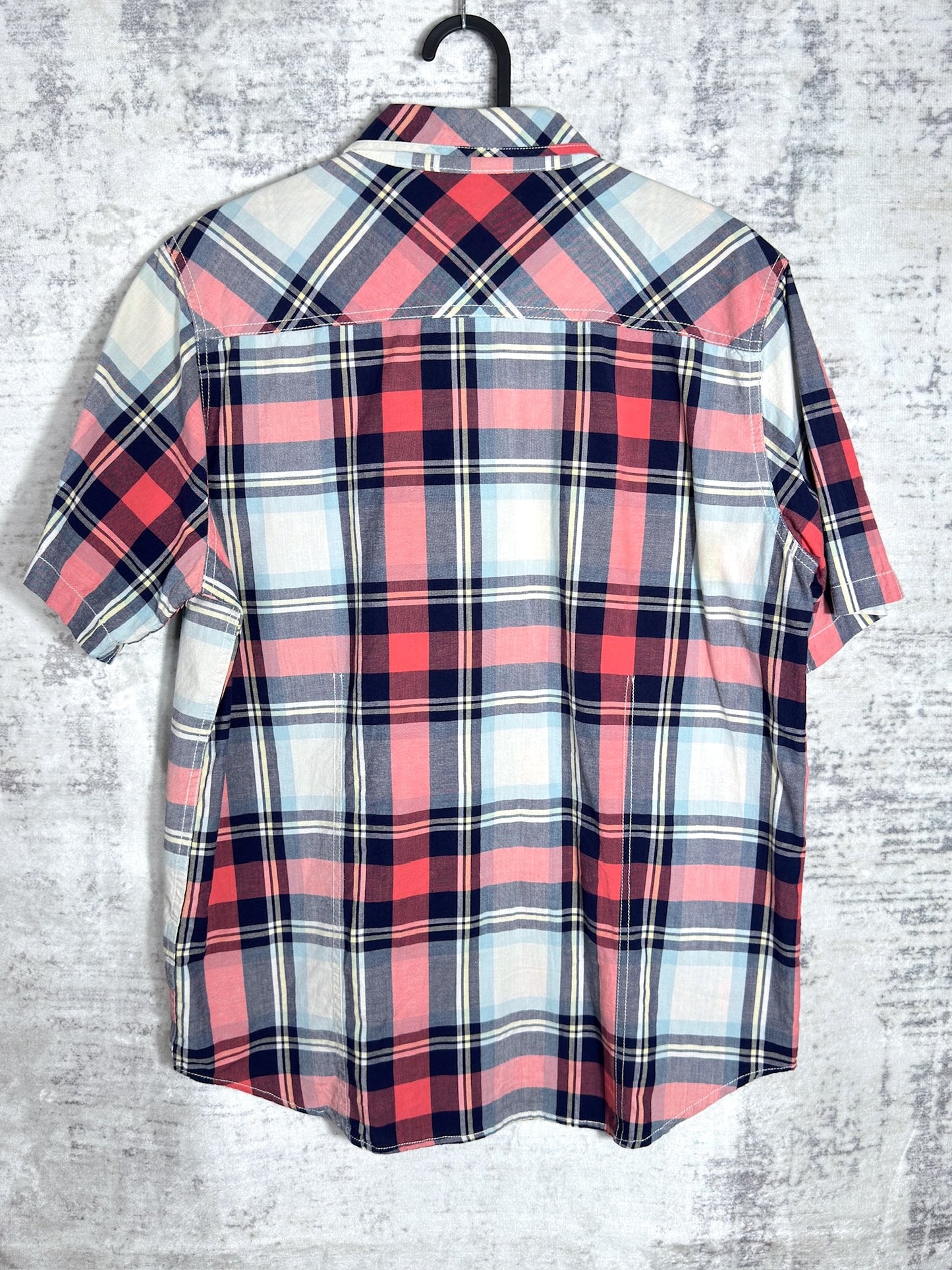 LRG WOVENS "CHECK" SHORT SLEEVES SHIRT SZ: M