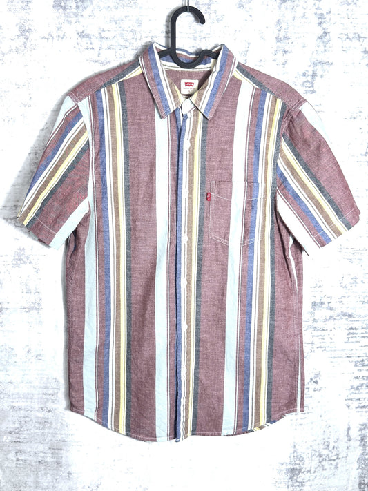 LEVI'S "STRIPED" SHORT SLEEVES SHIRT SZ: S