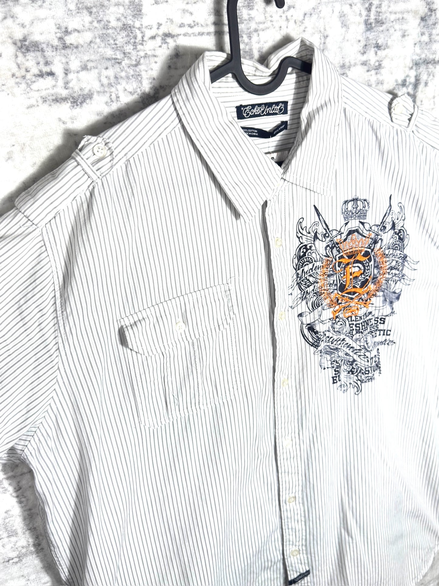 Y2K ECKO UNLTD "CHECK" SHORT SLEEVES SHIRT SZ: XXL