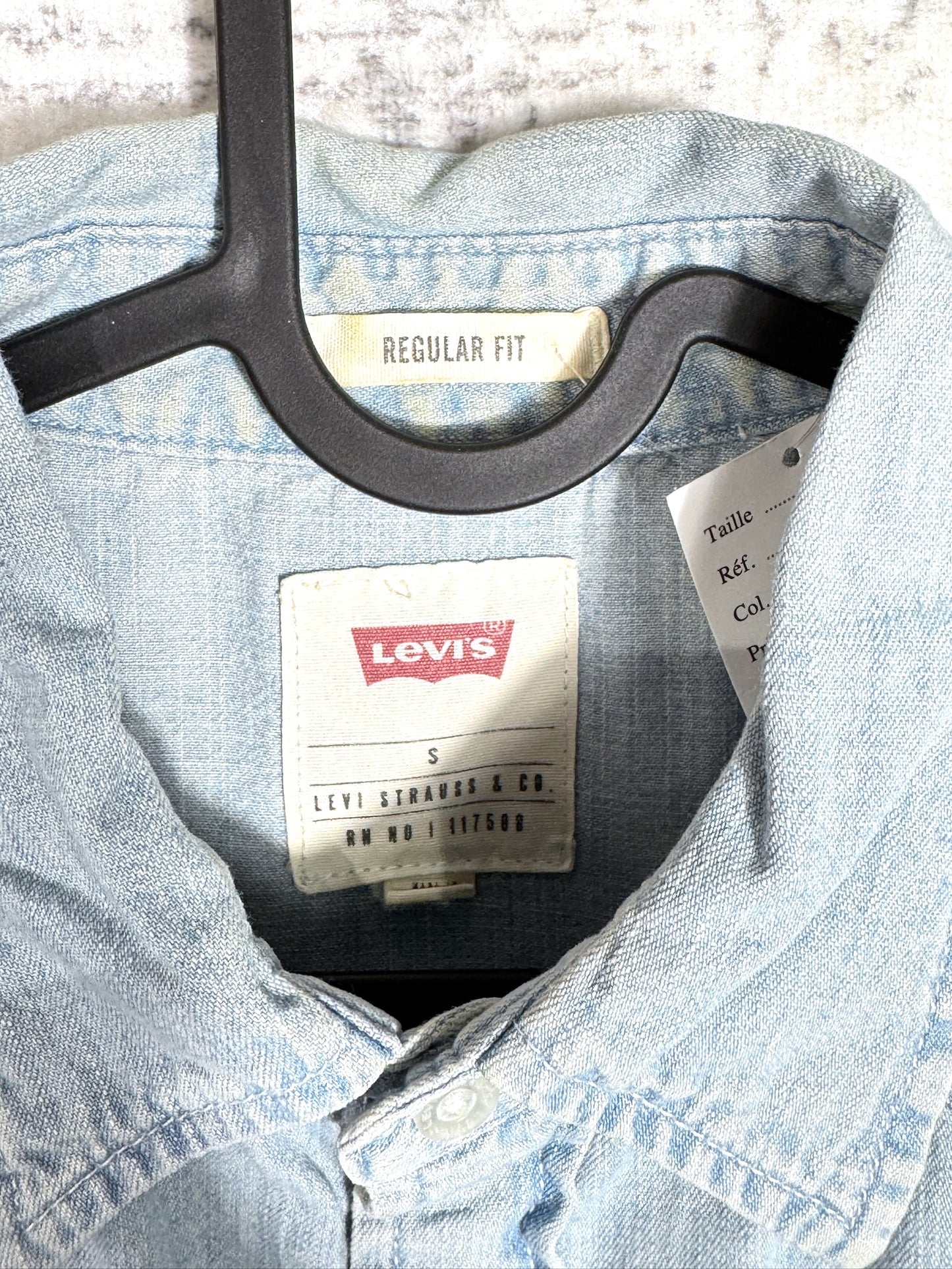 LEVI'S "CUT OFF" DENIM SHORT SLEEVES SHIRT SZ: S