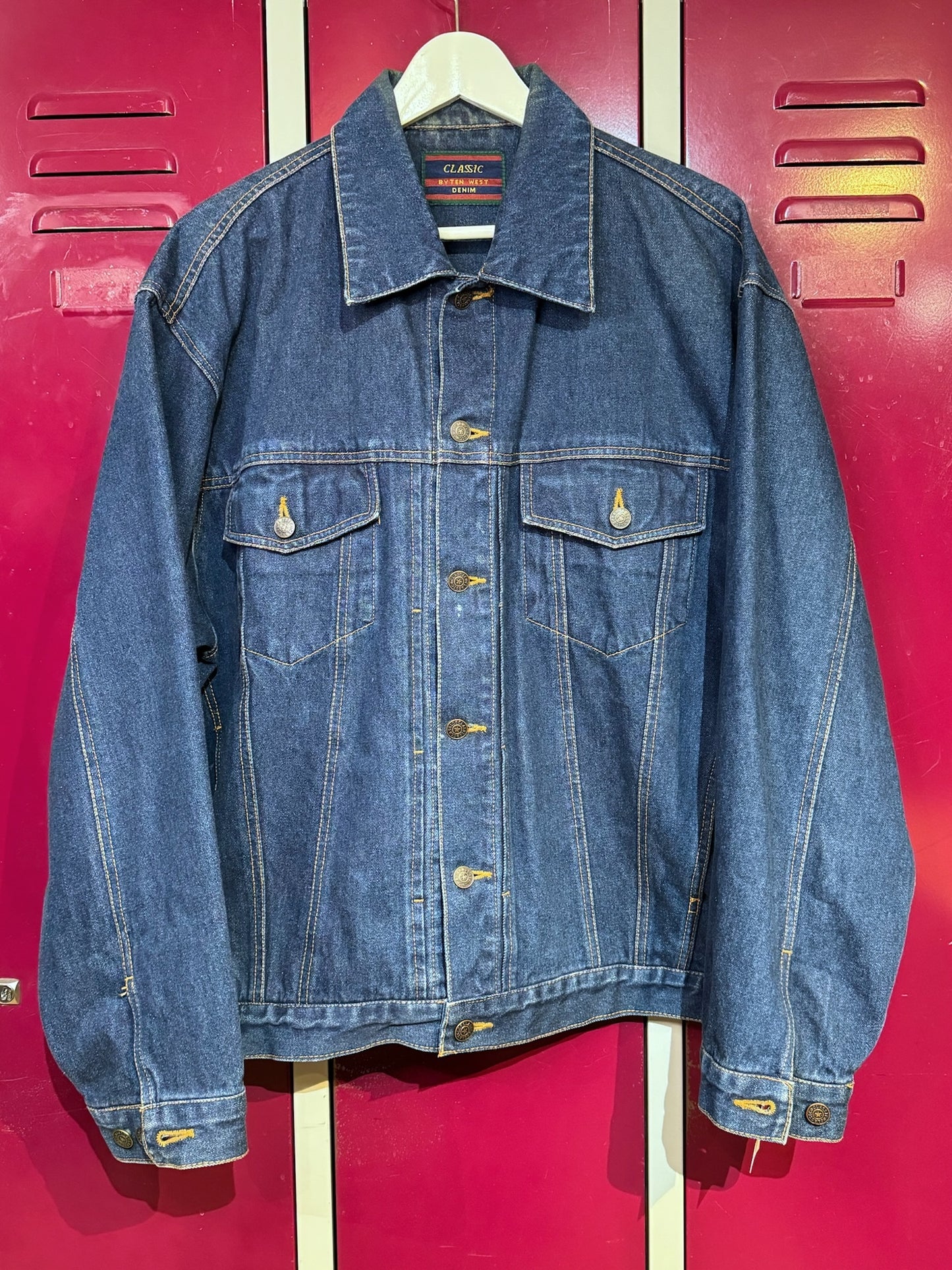 VINTAGE 90s CLASSIC BY TEN WEST DENIM JACKET SZ: L