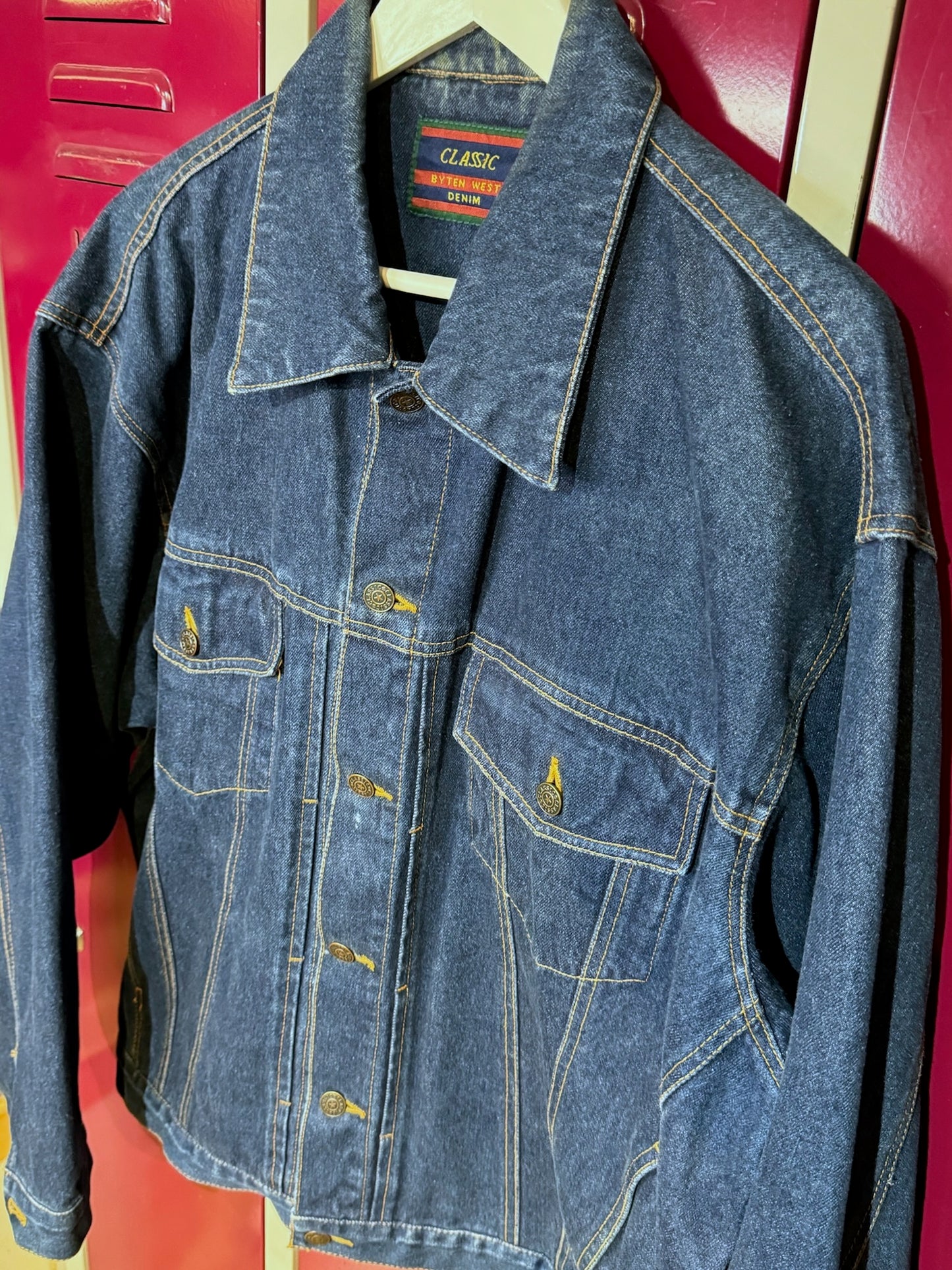 VINTAGE 90s CLASSIC BY TEN WEST DENIM JACKET SZ: L