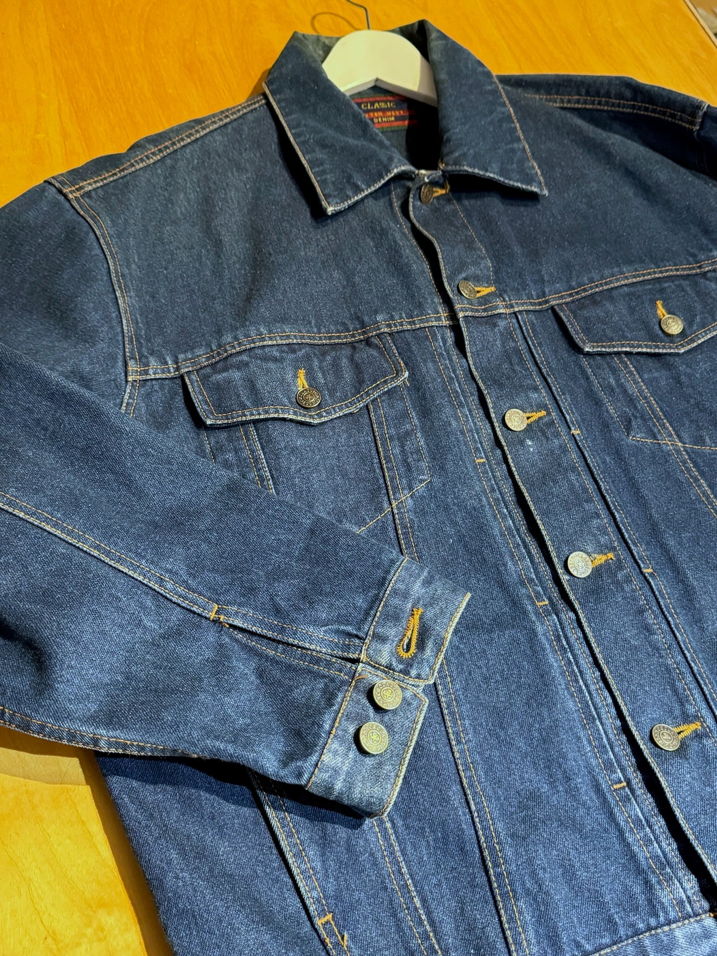 VINTAGE 90s CLASSIC BY TEN WEST DENIM JACKET SZ: L