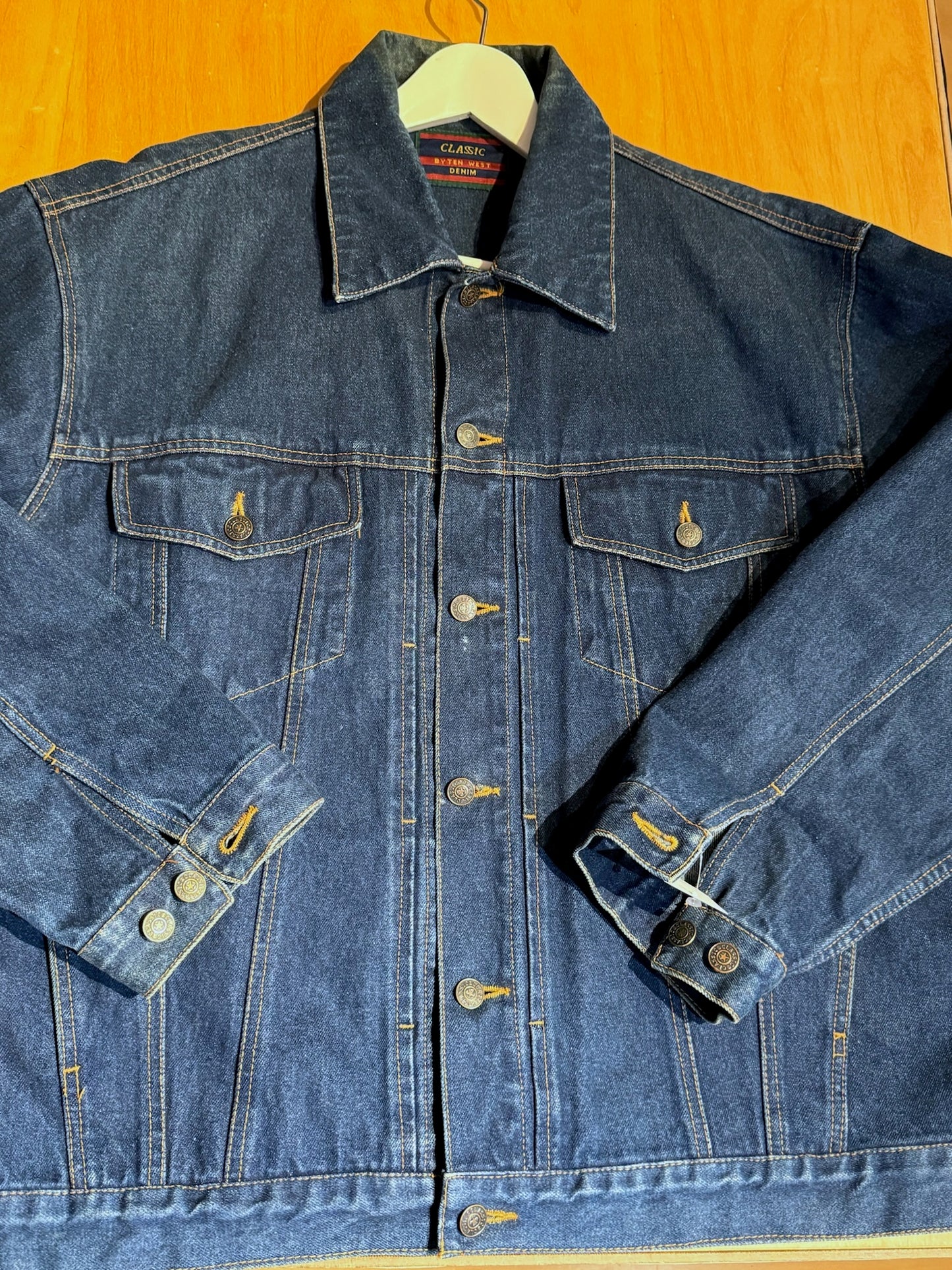 VINTAGE 90s CLASSIC BY TEN WEST DENIM JACKET SZ: L