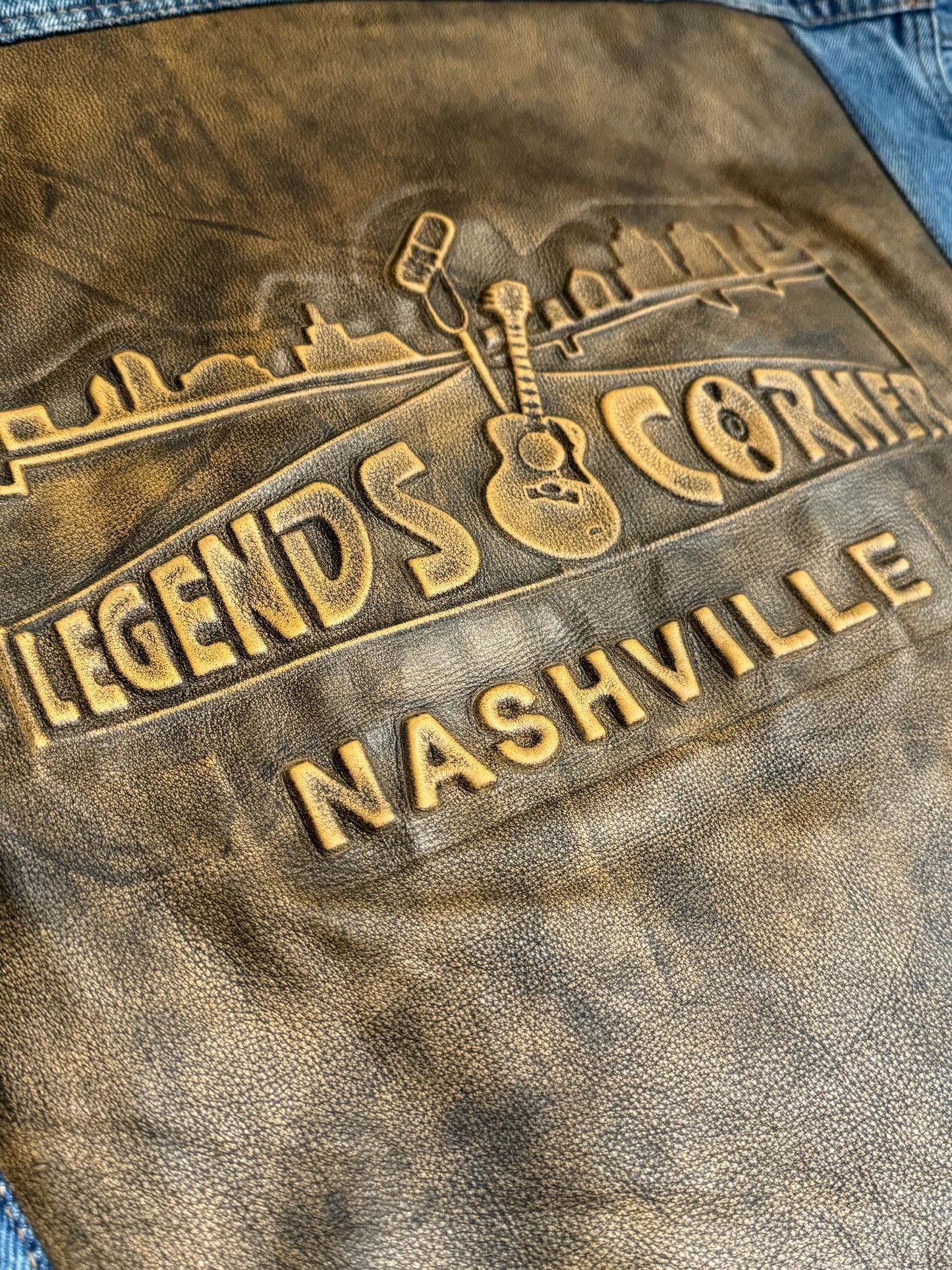 VINTAGE LEGENDS CORNER "NASHVILLE" DENIM JACKET SZ: M