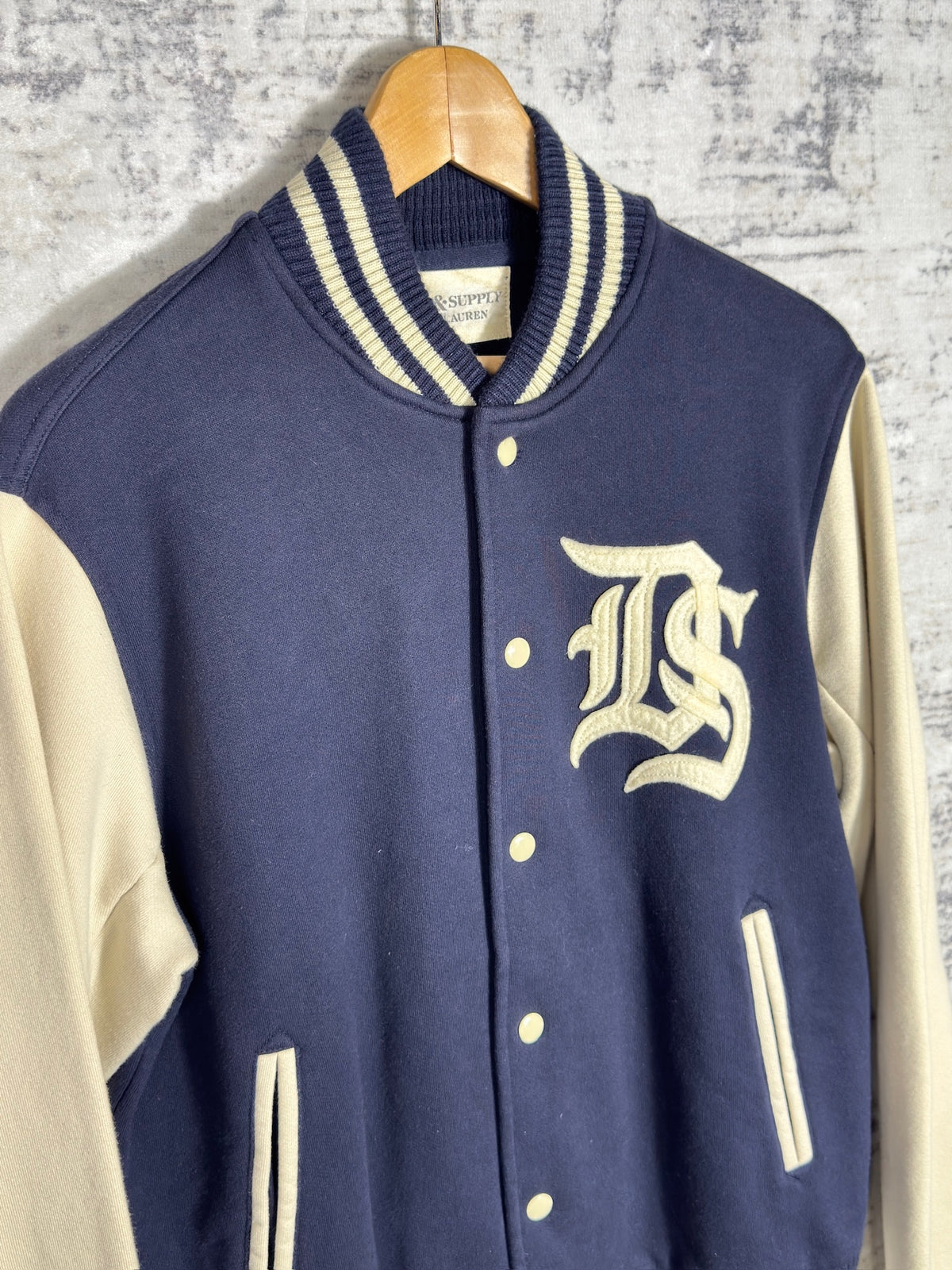 RALPH LAUREN "DENIM & SUPPLY" LETTERMAN VARSITY JACKET SZ: S
