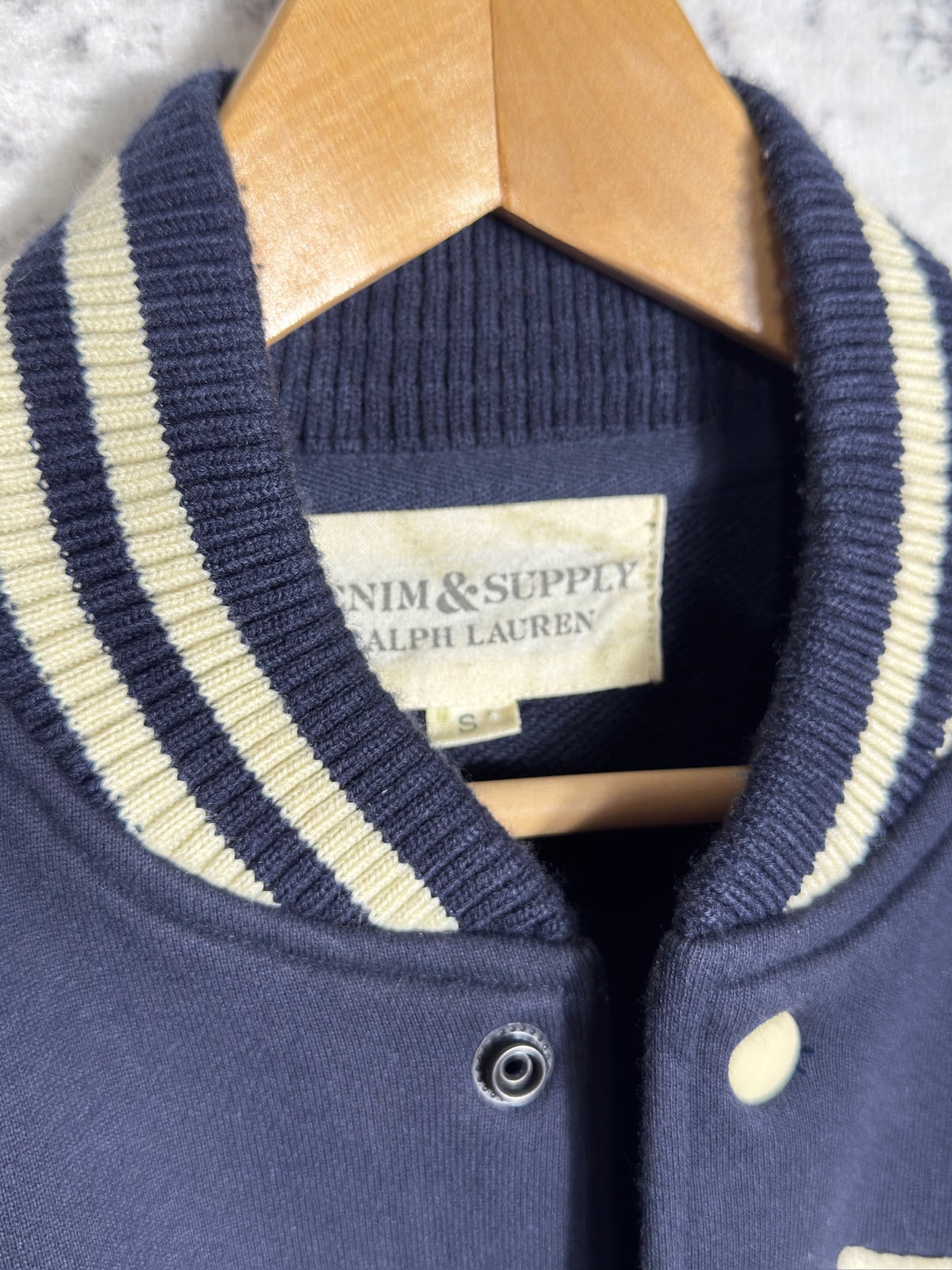 RALPH LAUREN "DENIM & SUPPLY" LETTERMAN VARSITY JACKET SZ: S