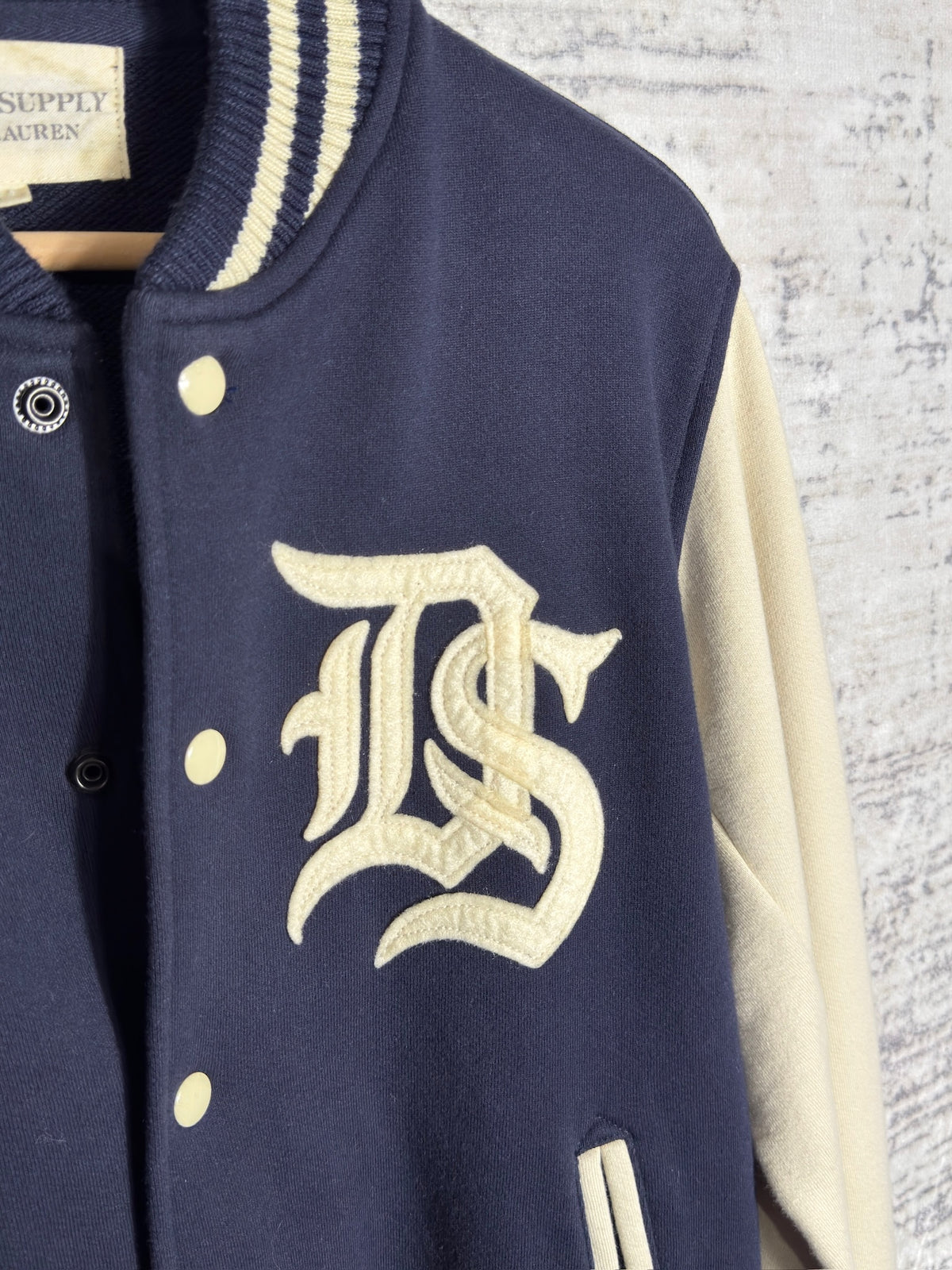 RALPH LAUREN "DENIM & SUPPLY" LETTERMAN VARSITY JACKET SZ: S