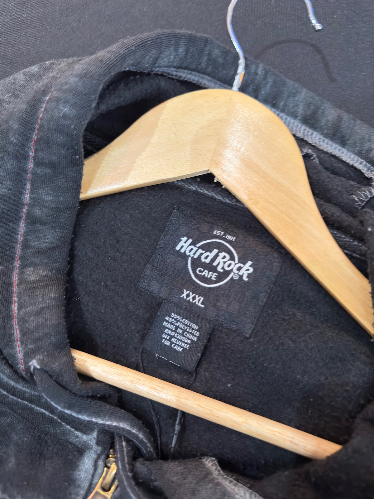 HARD ROCK CAFE "BRUSSELS" HOODIE ZIP UP  SZ: XXXL
