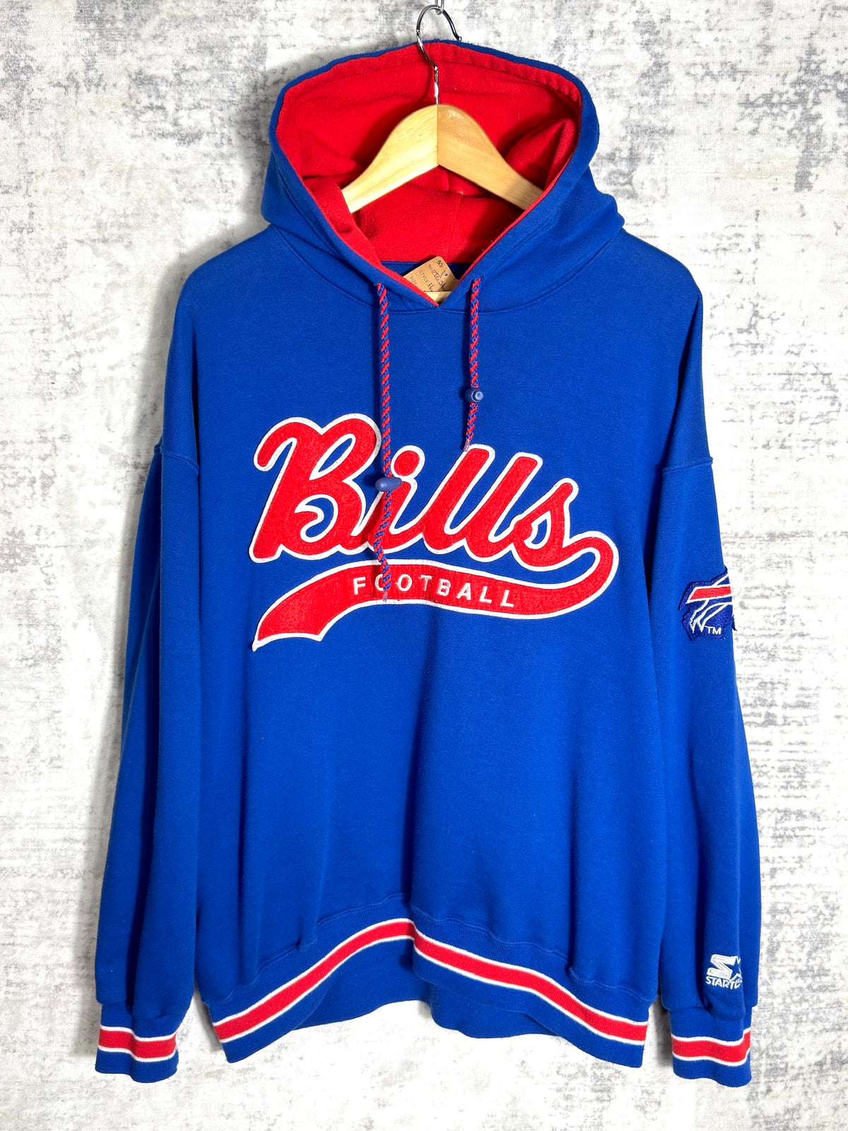 STARTER VINTAGE 90s BUFFALO BILLS HOODIE Sz: L