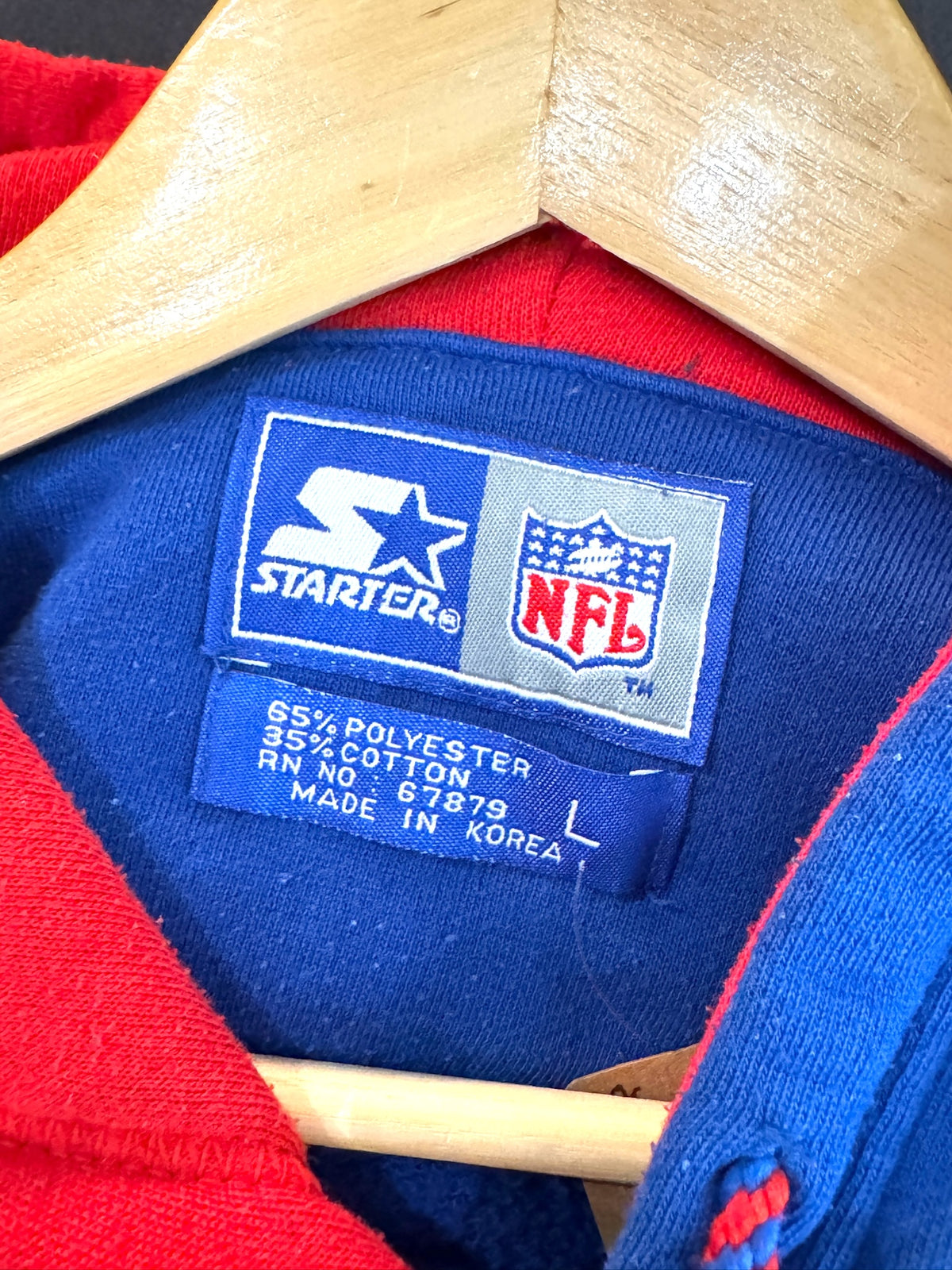 STARTER VINTAGE 90s BUFFALO BILLS HOODIE Sz: L