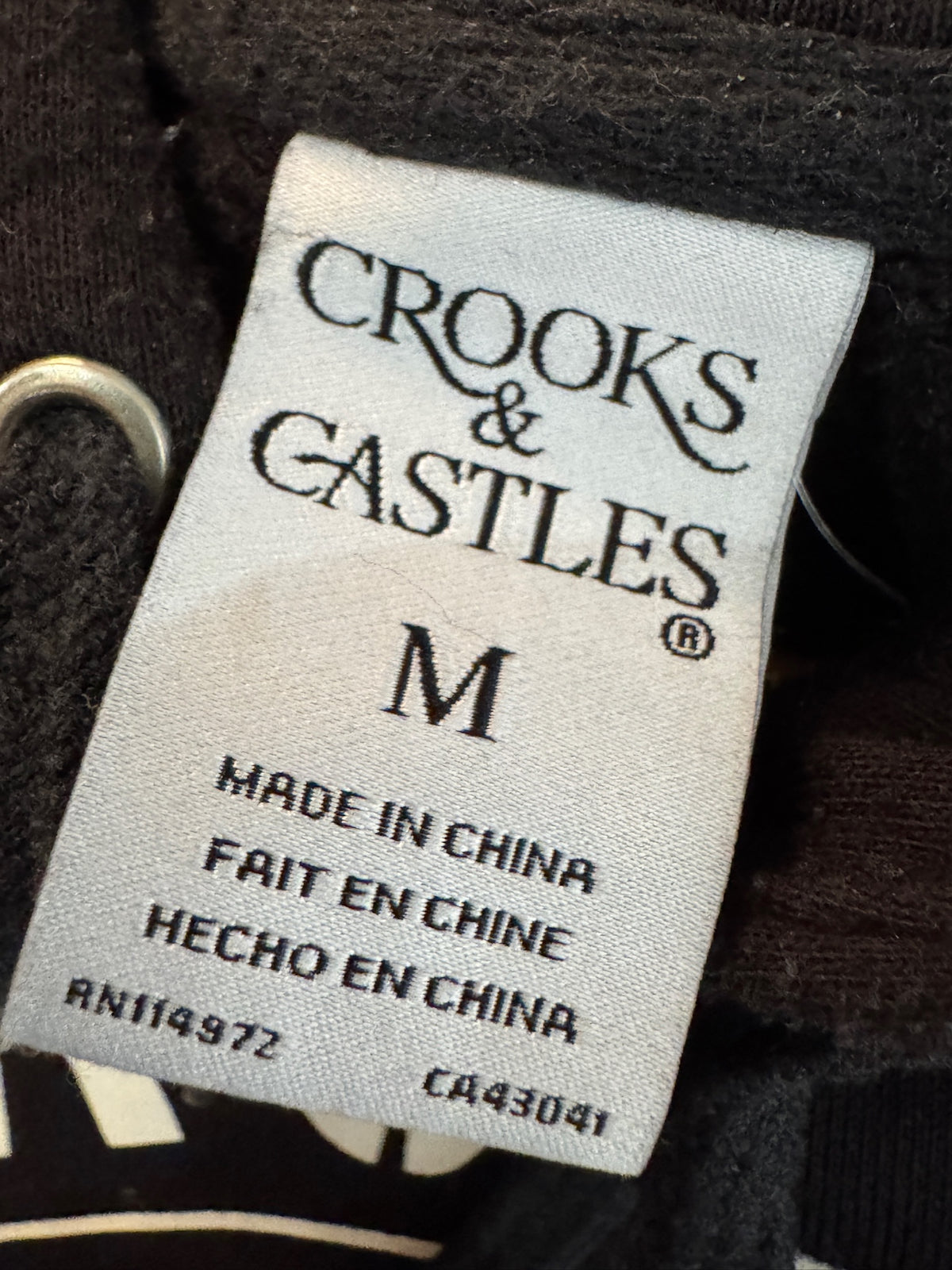 CROOKS & CASTLES “TROUBLE MAKERS / LOCKED & LOADED” HOODIE Sz: M