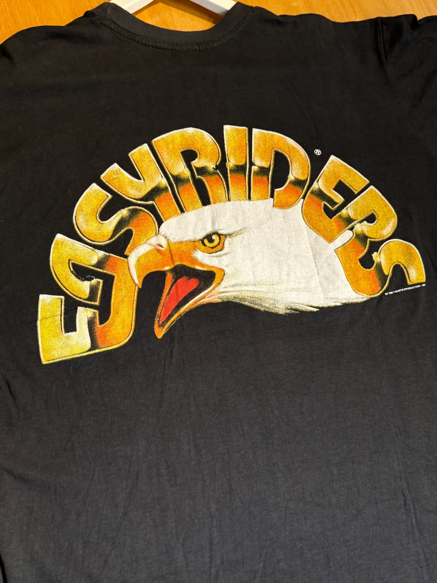 VINTAGE 1999 EASYRIDERS "EAGLE & BIKERS" MOTORCYCLES T-SHIRT  SZ: XL