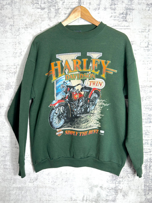 VINTAGE 90s HARLEY DAVIDSON "V-TWIN / SIMPLY THE BEST" SWEATSHIRT Sz: L