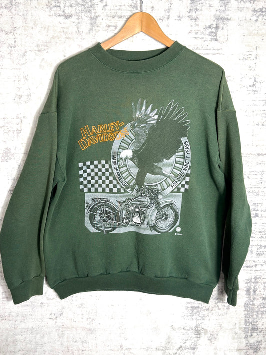 VINTAGE 1995 HARLEY DAVIDSON "A MARK OF FREEDOM" SWEATSHIRT Sz: L