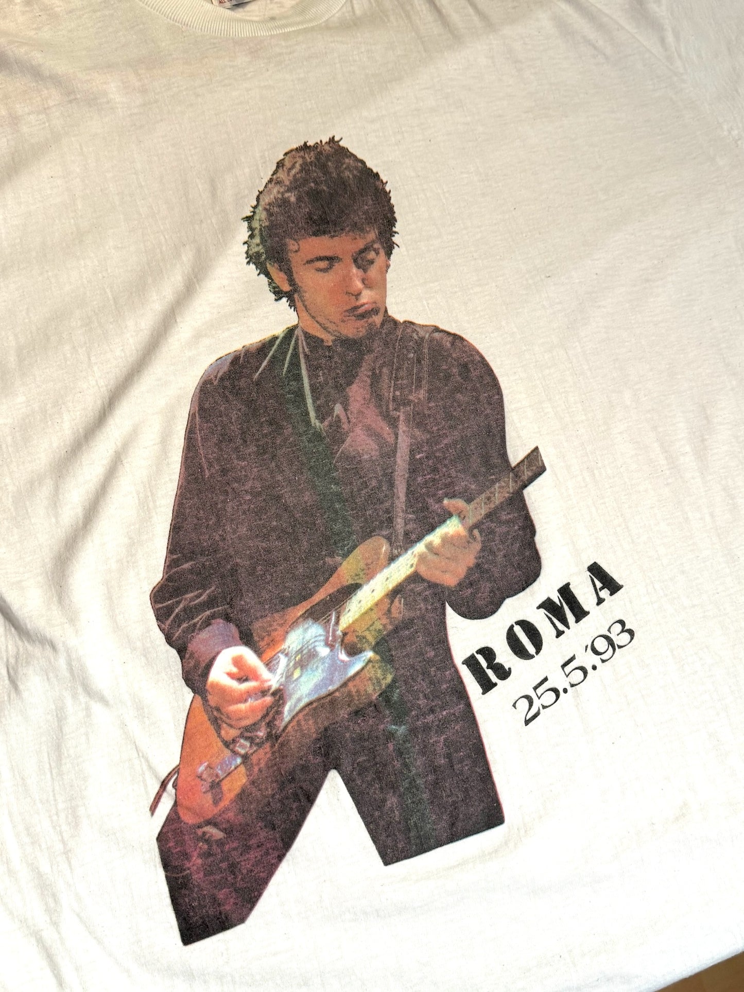 VINTAGE 1993 BRUCE SPRINGSTEEN "ROMA 25.5.'93" MUSIC T-SHIRT  SZ: XL