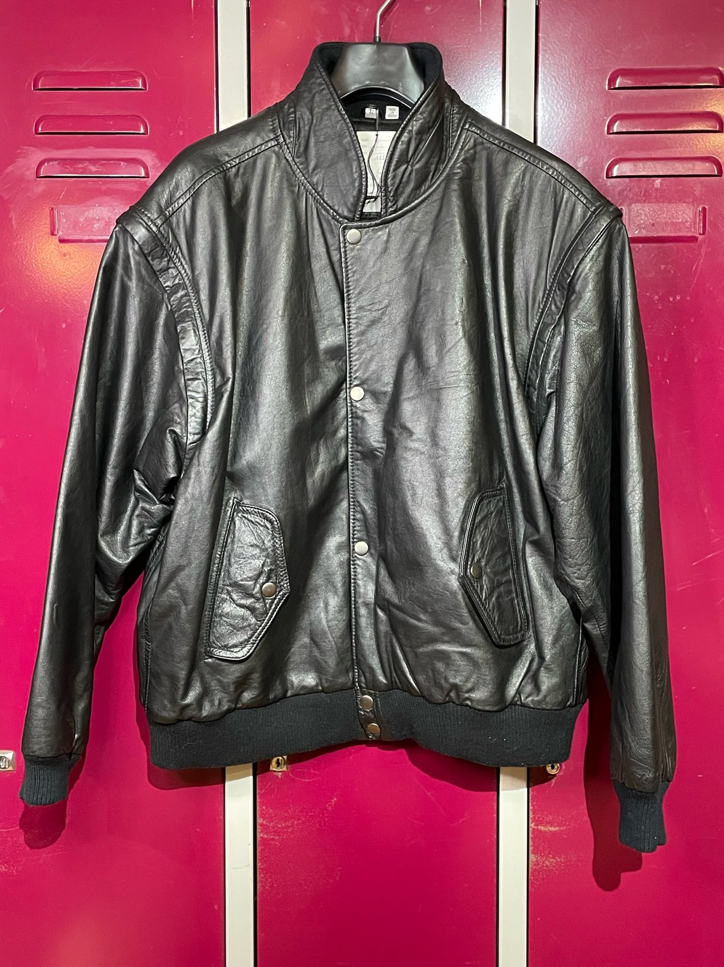 HARD ROCK CAFE VINTAGE REMOVABLE SLEEVES LEATHER JACKET  SZ: L