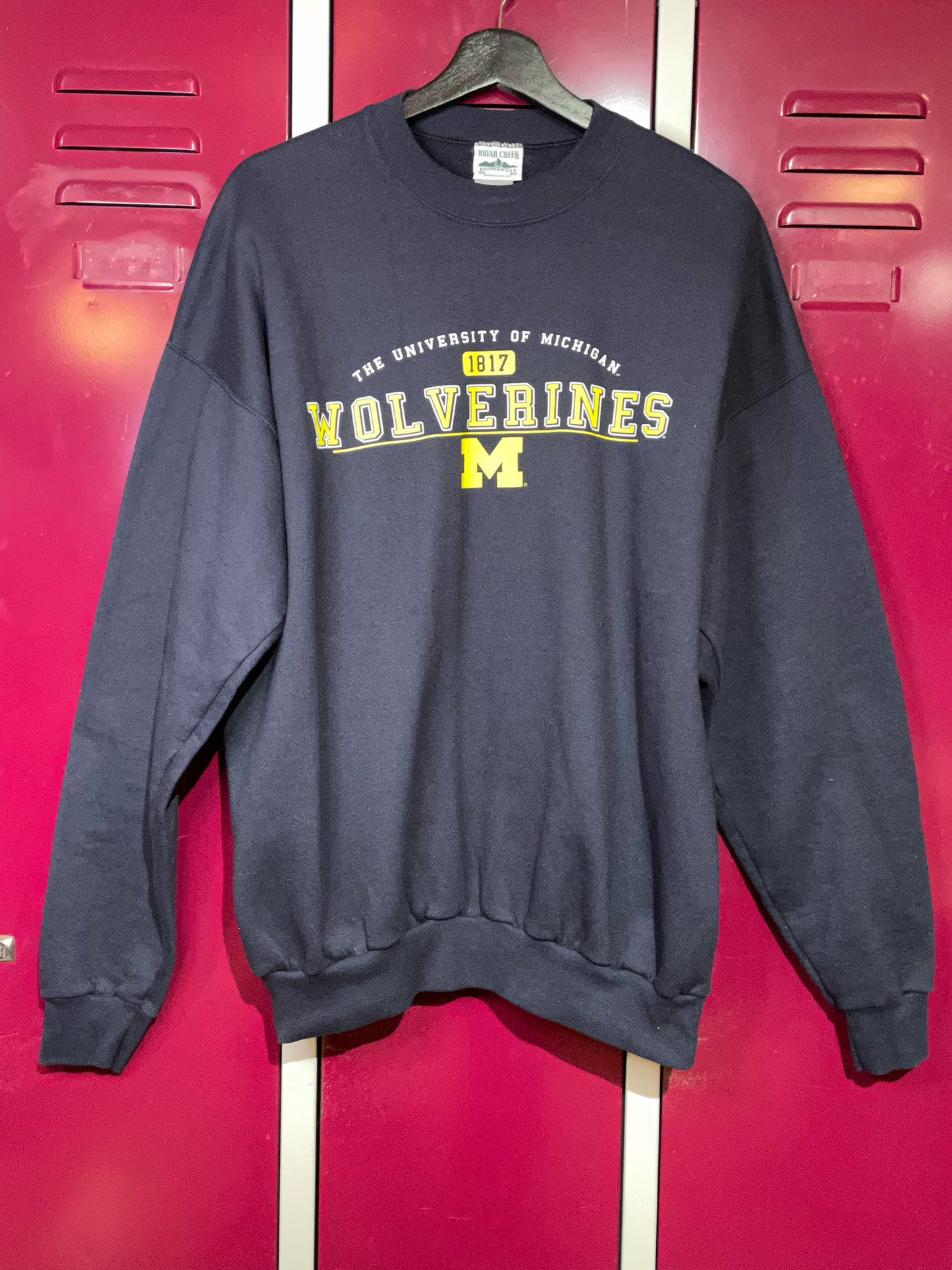 VINTAGE MICHIGAN WOLVERINES NCAA US FOOTBALL CREWNECK SWEATSHIRT  SZ: XL