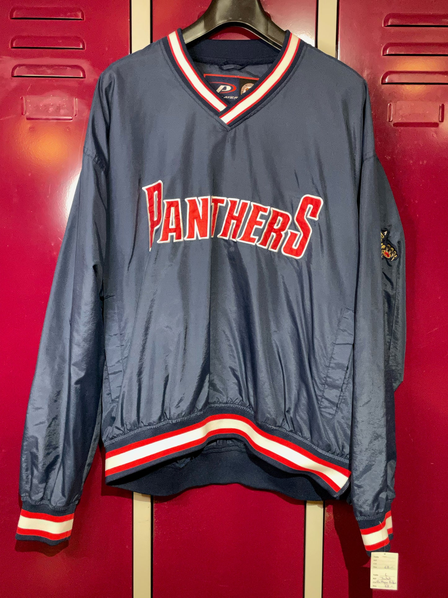 VINTAGE PRO PLAYER FLORIDA PANTHERS NHL PULLOVER WINDBREAKER JACKET  SZ: L