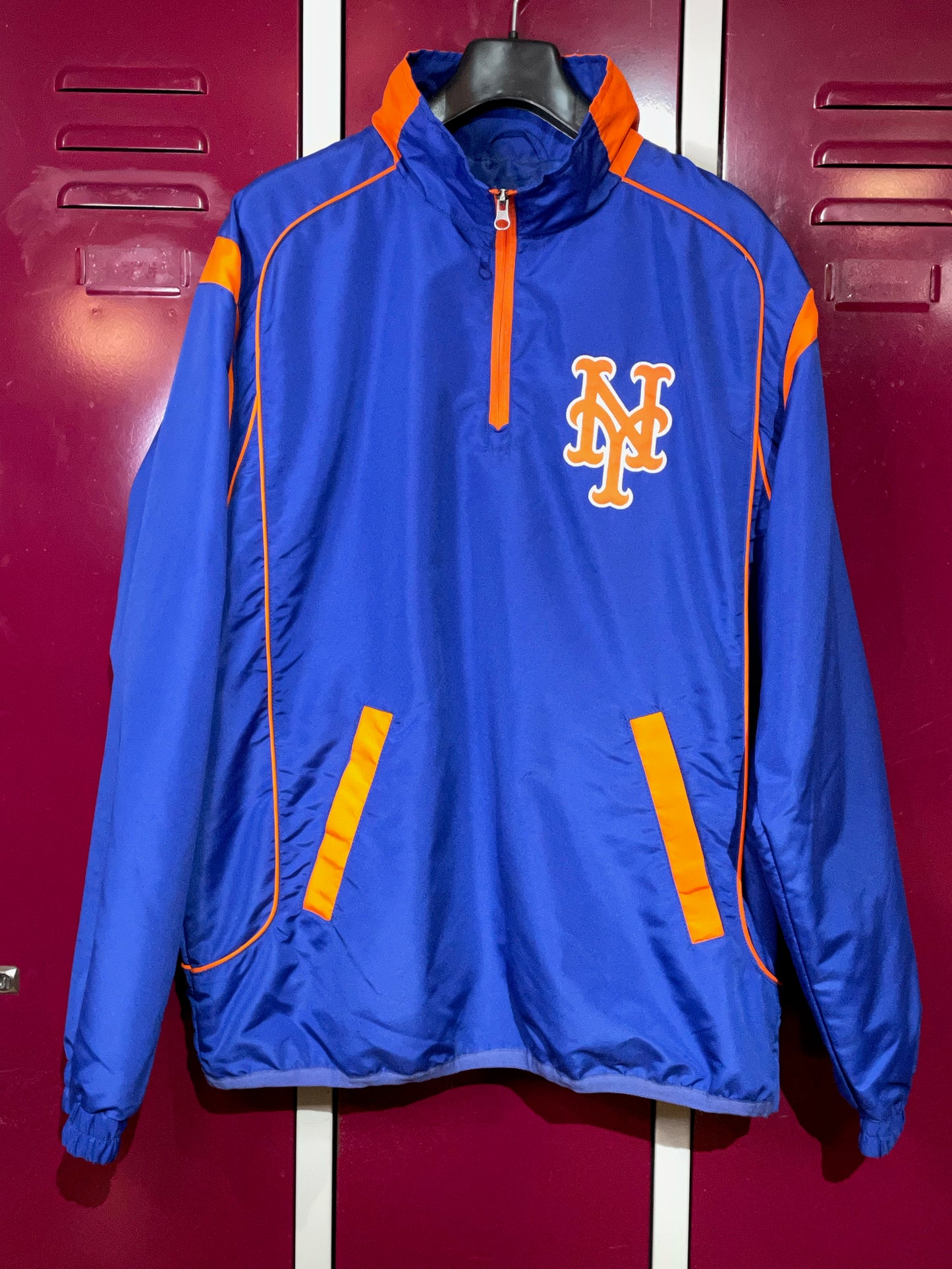 G-III NEW YORK METS MLB BASEBALL TRACK SUIT HALF ZIP TOP  Sz: M