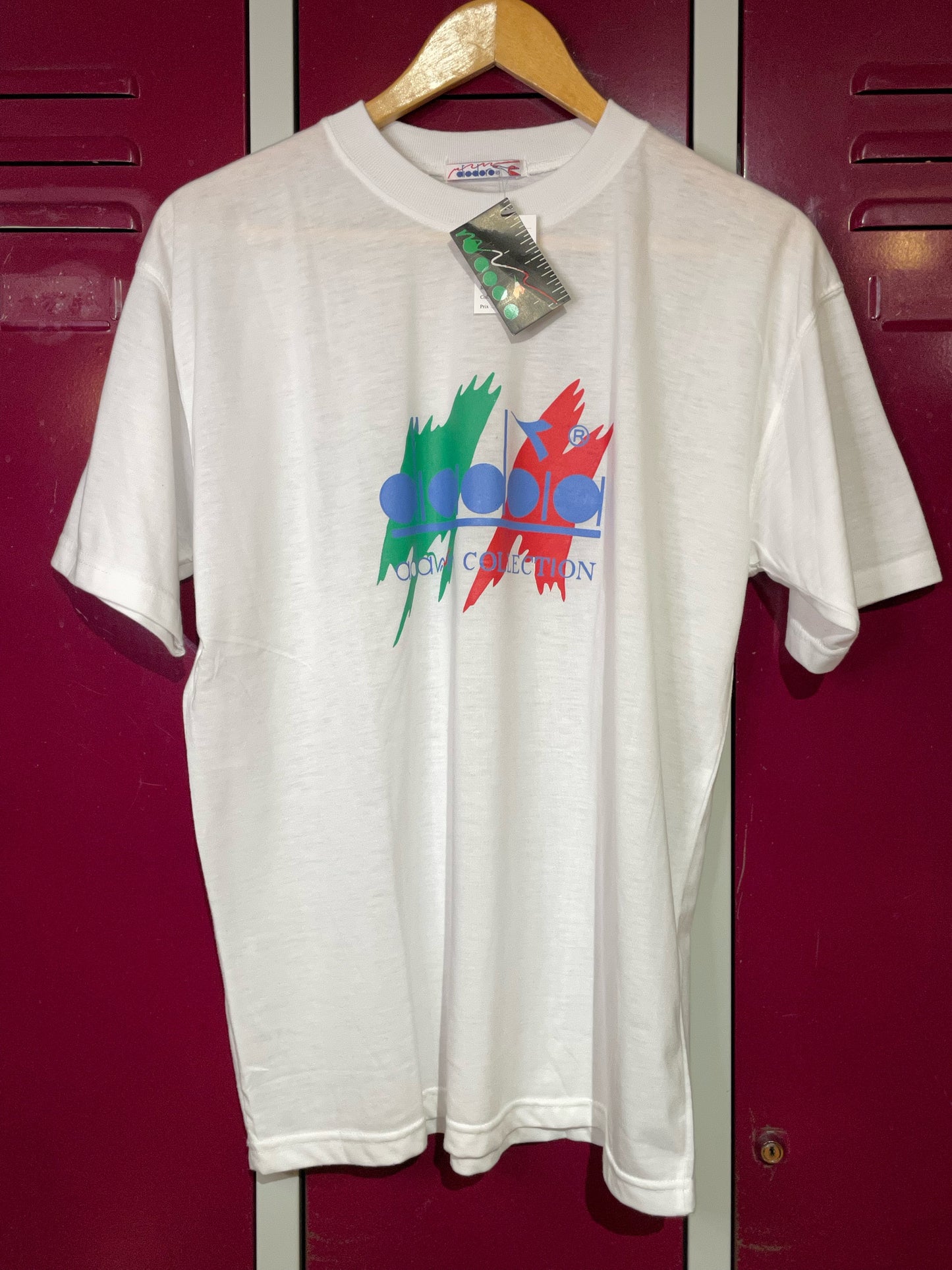 "DS" VINTAGE 90S DIADORA ITALIA T-SHIRT  SZ: M