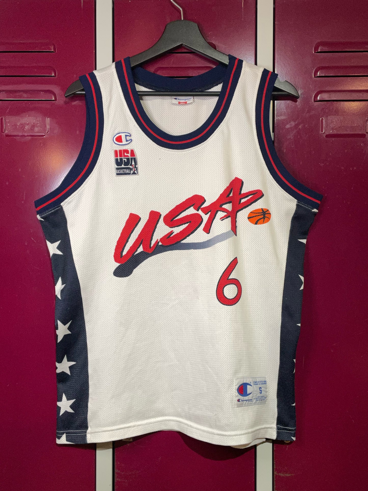 VINTAGE CHAMPION TEAM USA '96 "PENNY HARDAWAY" BASKETBALL JERSEY  SZ: S