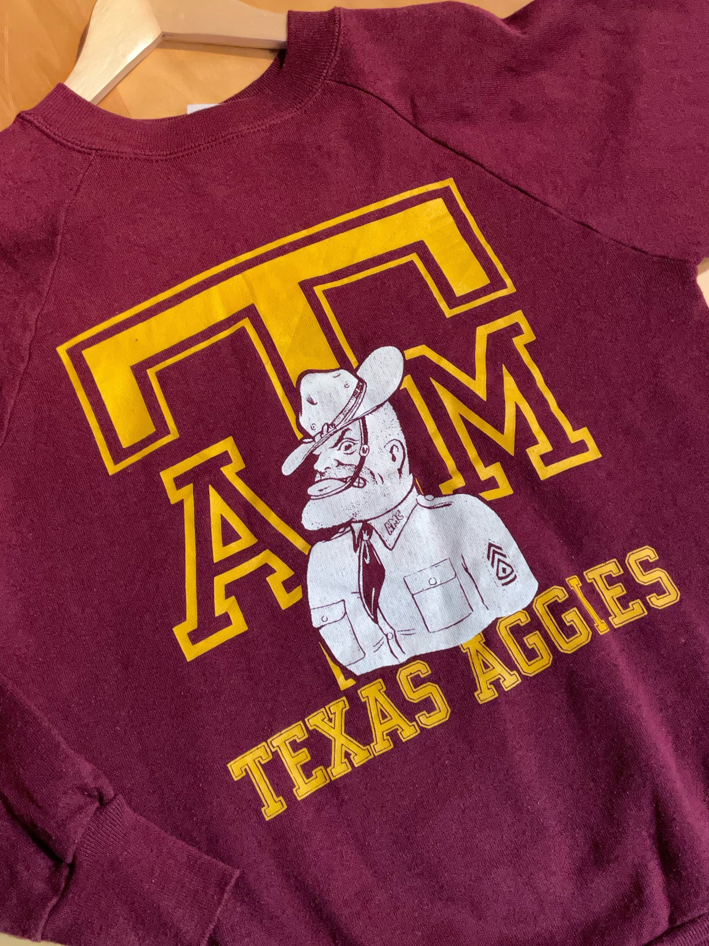 VINTAGE TEXAS AGGIES UNIVERSITY FOOTBALL US CREWNECK SWEATSHIRT  SZ: M