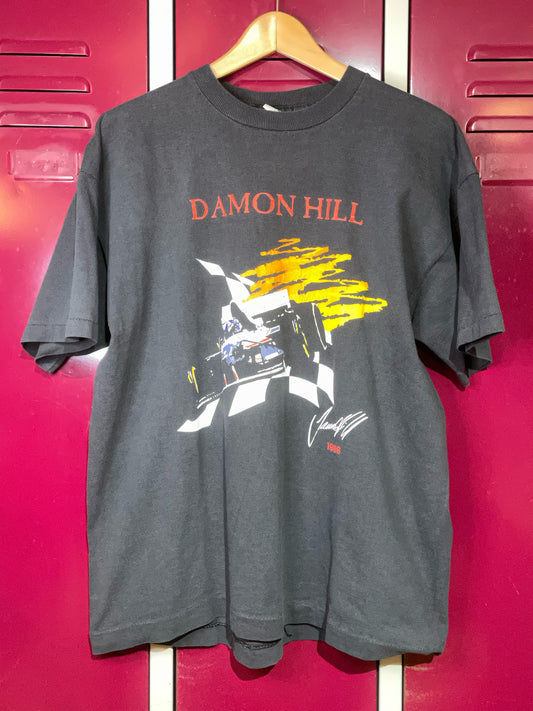 VINTAGE 1996 DAMON HILL WORLD TOUR FORMULA ONE T-SHIRT  SZ: XL