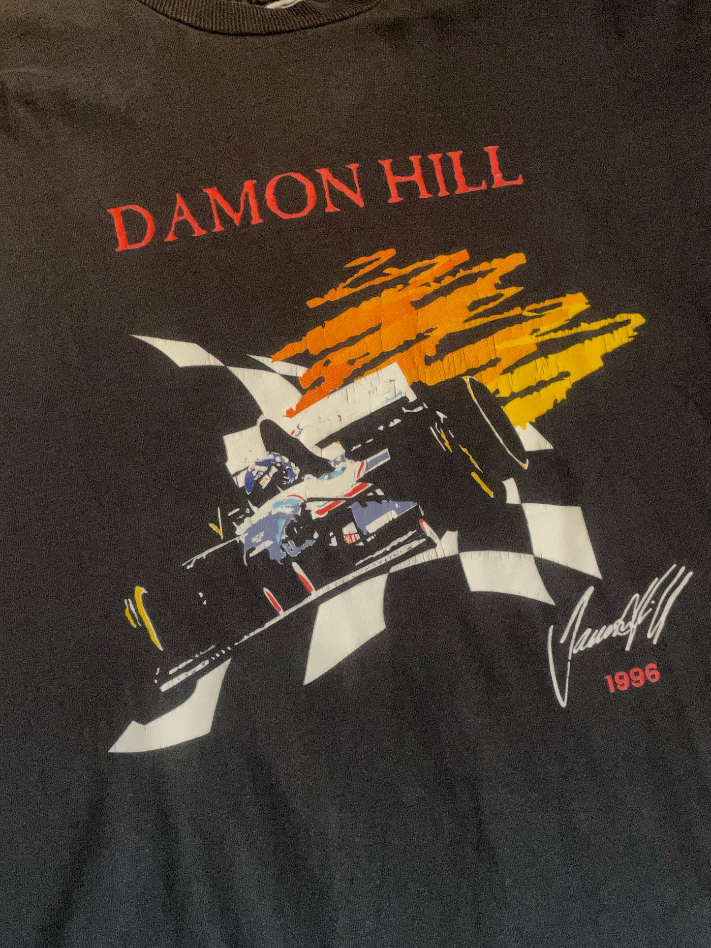 VINTAGE 1996 DAMON HILL WORLD TOUR FORMULA ONE T-SHIRT  SZ: XL