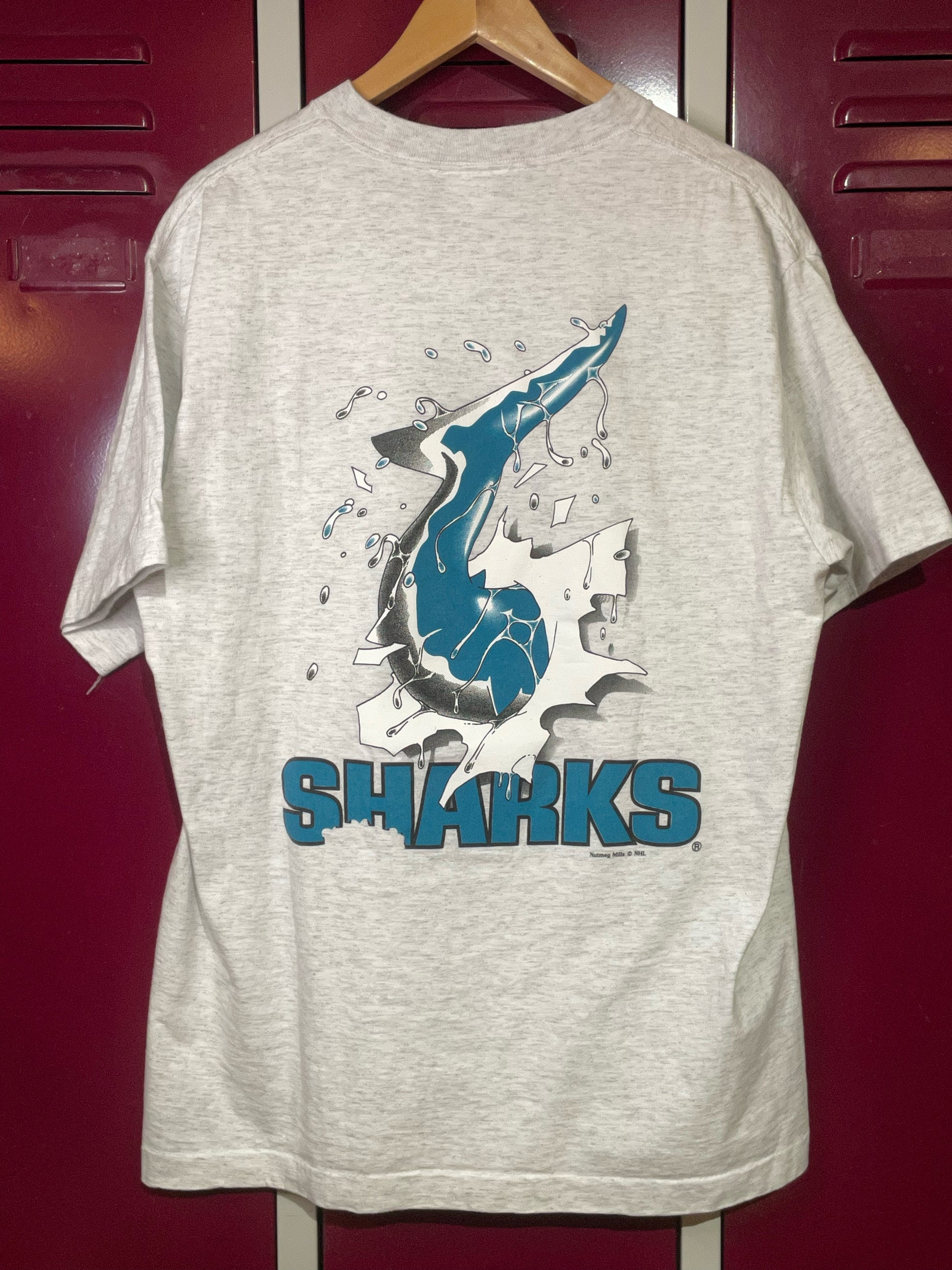 Vintage NHL San Jose Sharks Tee Shirt 1990s Size XL Made in USA