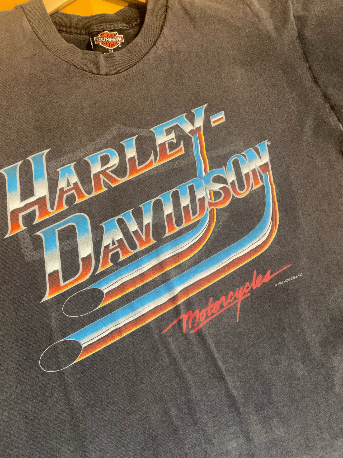 VINTAGE 1992 HARLEY DAVIDSON MOTOR CYCLES T-SHIRT  SZ: XL