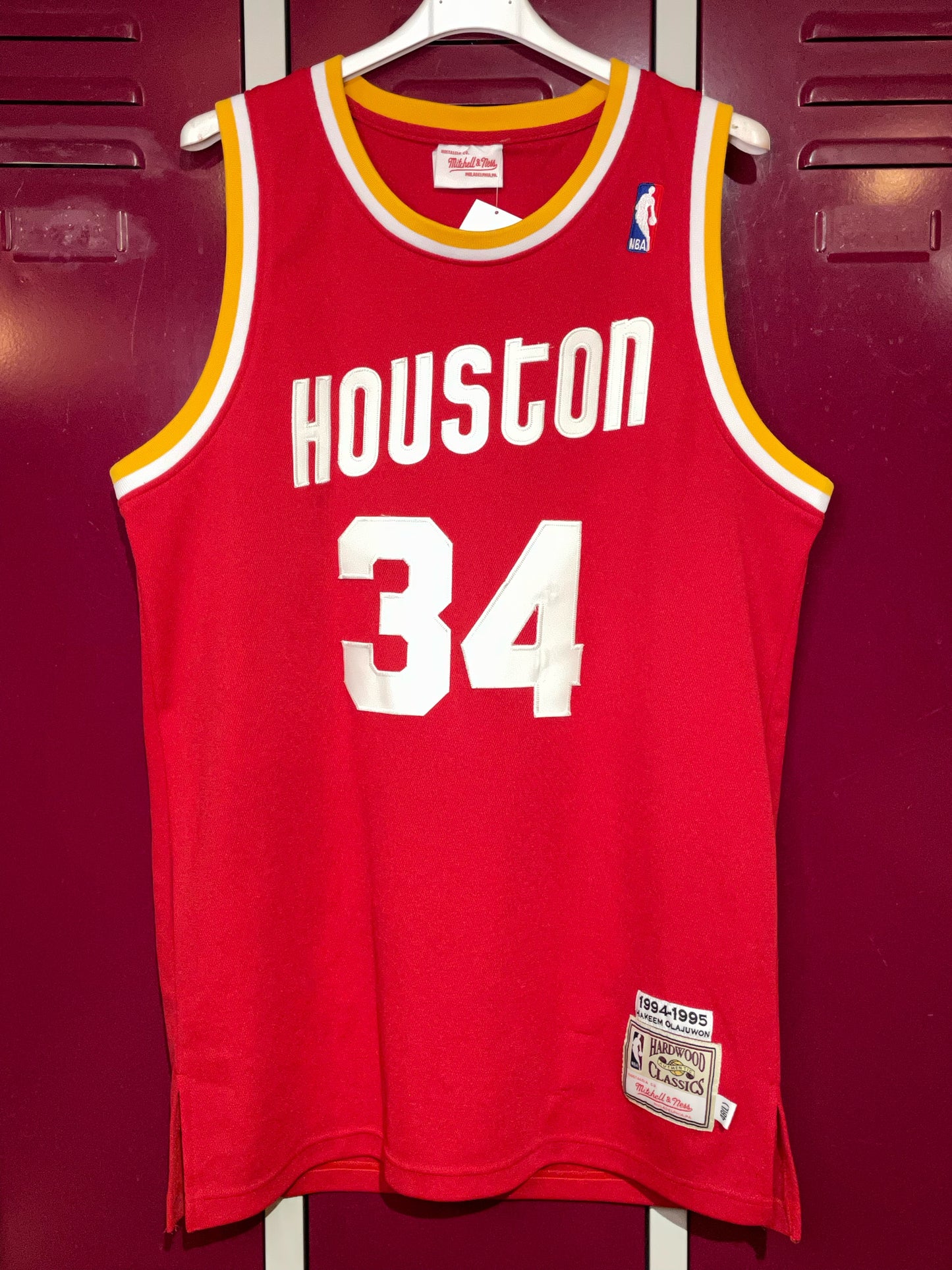 MITCHELL & NESS HOUSTON ROCKET "HAKEEM OLAJUWON" NBA JERSEY  SZ: L