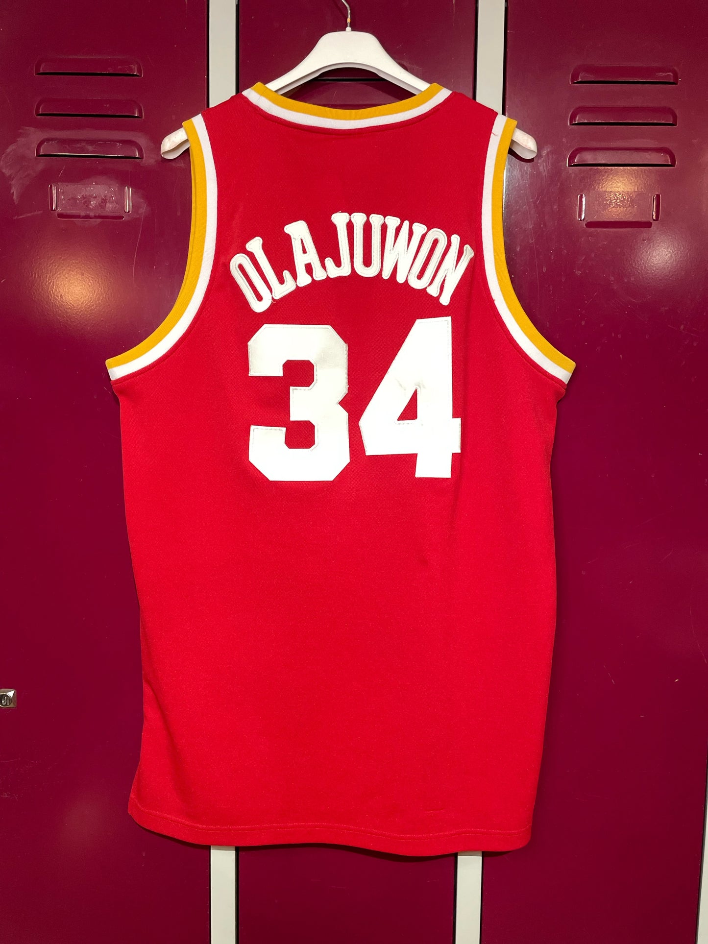 MITCHELL & NESS HOUSTON ROCKET "HAKEEM OLAJUWON" NBA JERSEY  SZ: L