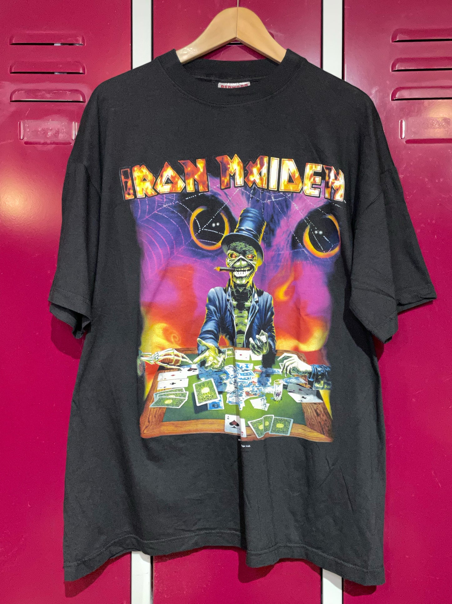 VINTAGE 1998 IRON MAIDEN "WORLD TOUR" MUSIC BAND T-SHIRT  SZ: L