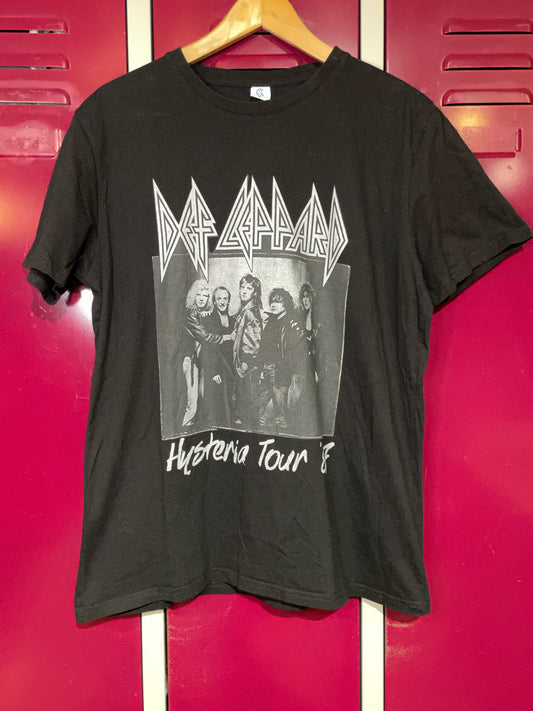 DEF LEPPARD "HYSTERIA TOUR '87" MUSIC BAND T-SHIRT  SZ: L