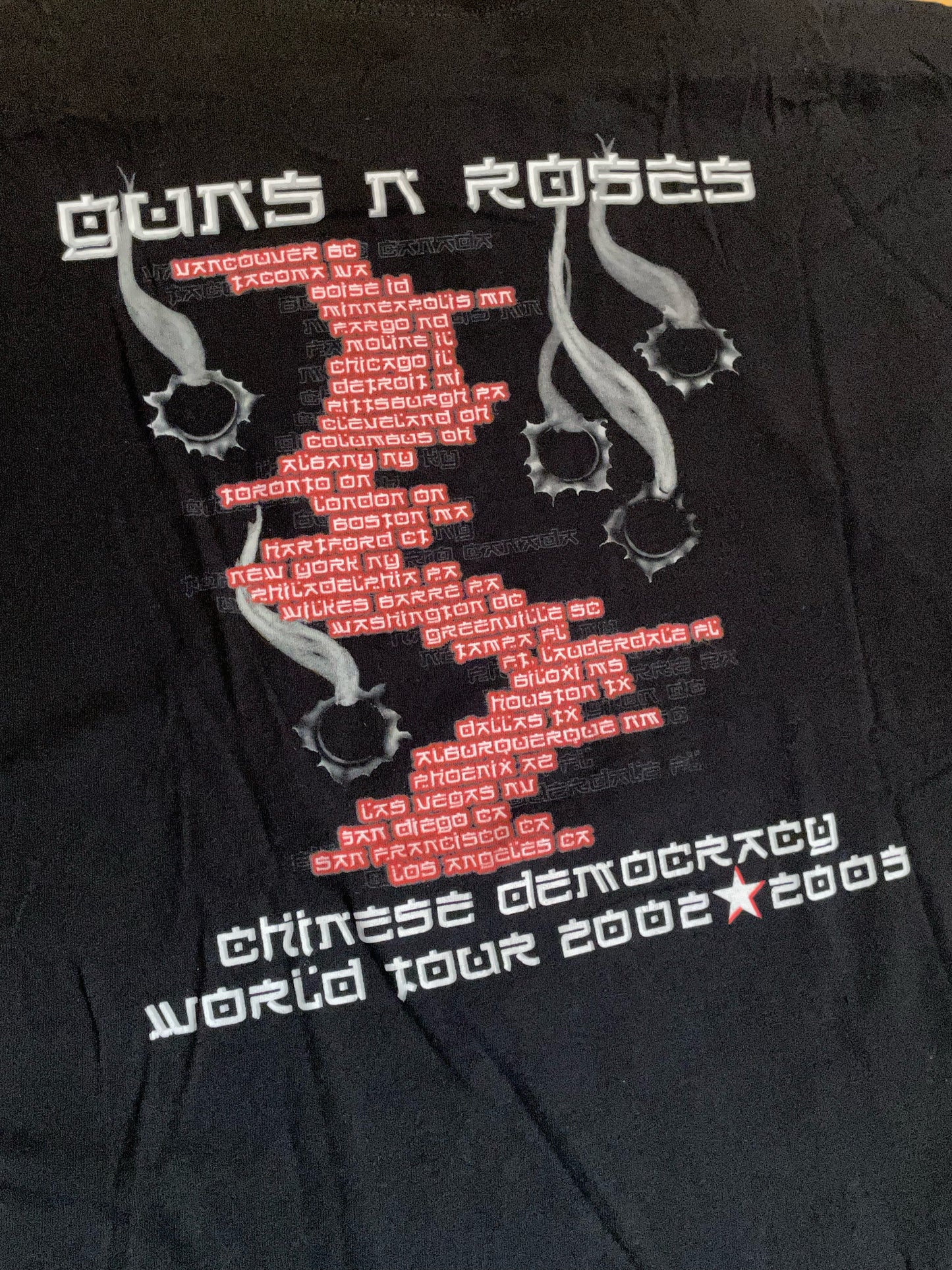 GUNS N' ROSES "WORLD TOUR 2002-2003" MUSIC BAND T-SHIRT  SZ: XL