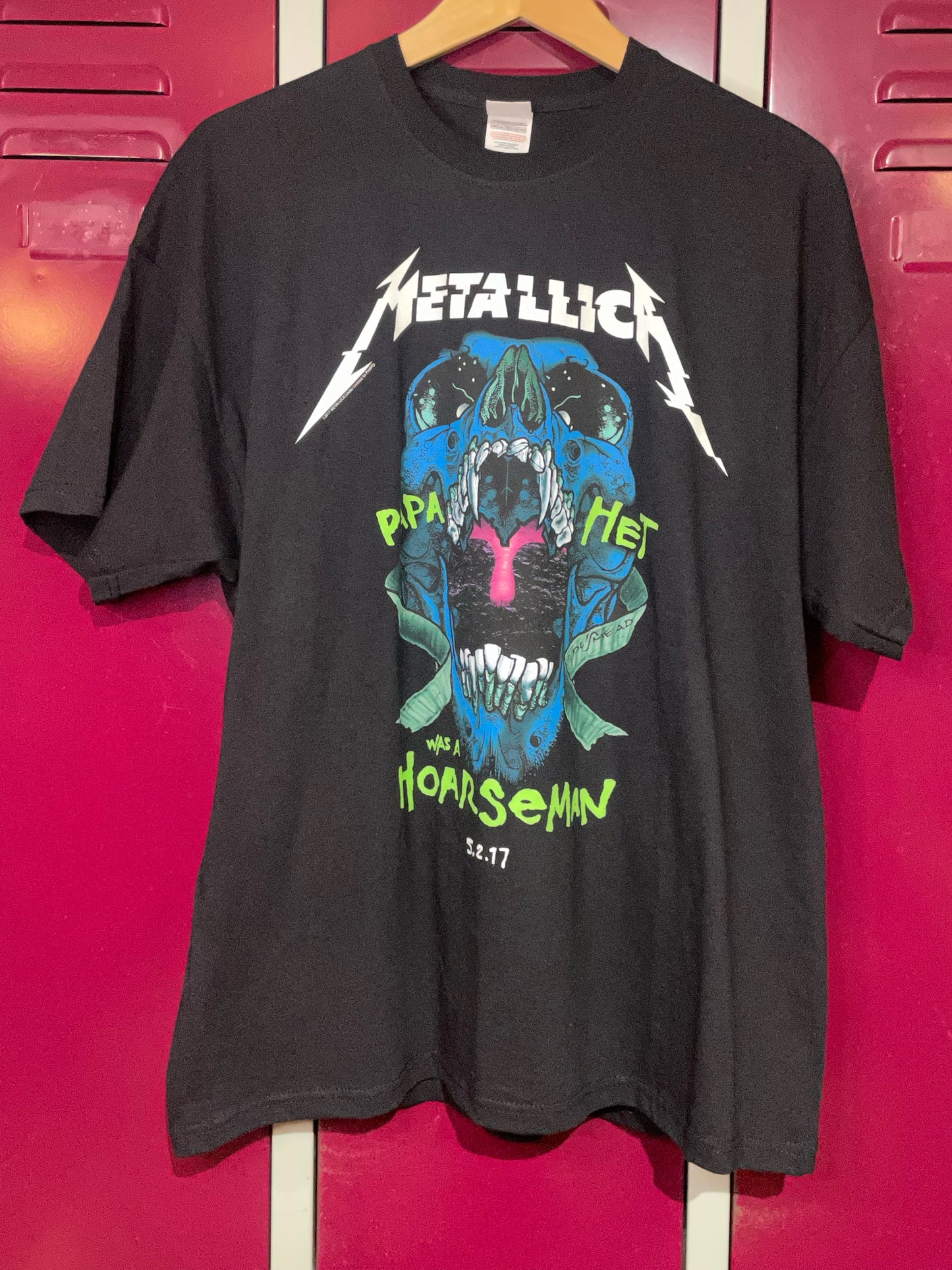 METALLICA "WAS A HOARSEMAN" 2017 MUSIC BAND T-SHIRT  SZ: XL