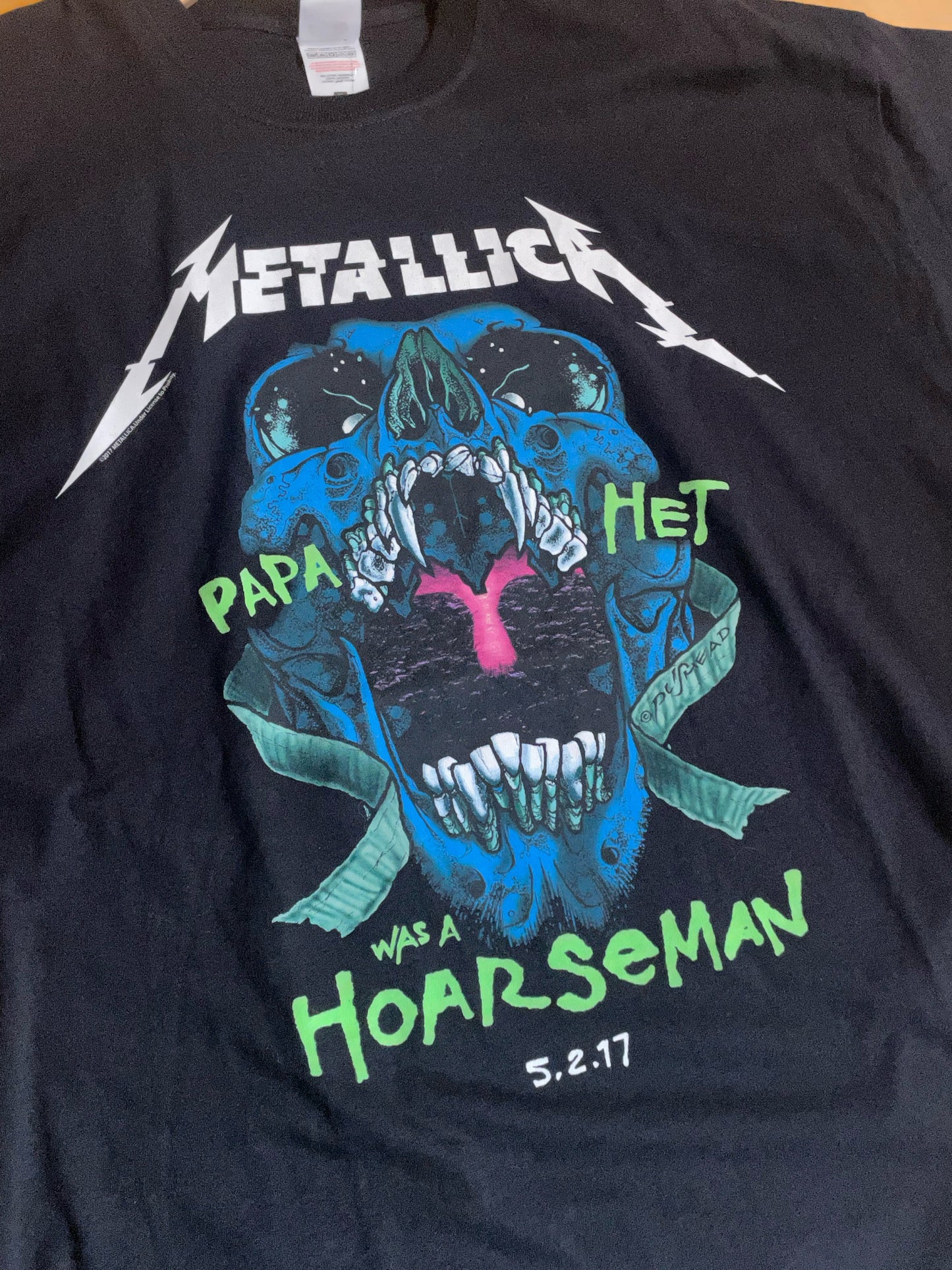 METALLICA "WAS A HOARSEMAN" 2017 MUSIC BAND T-SHIRT  SZ: XL