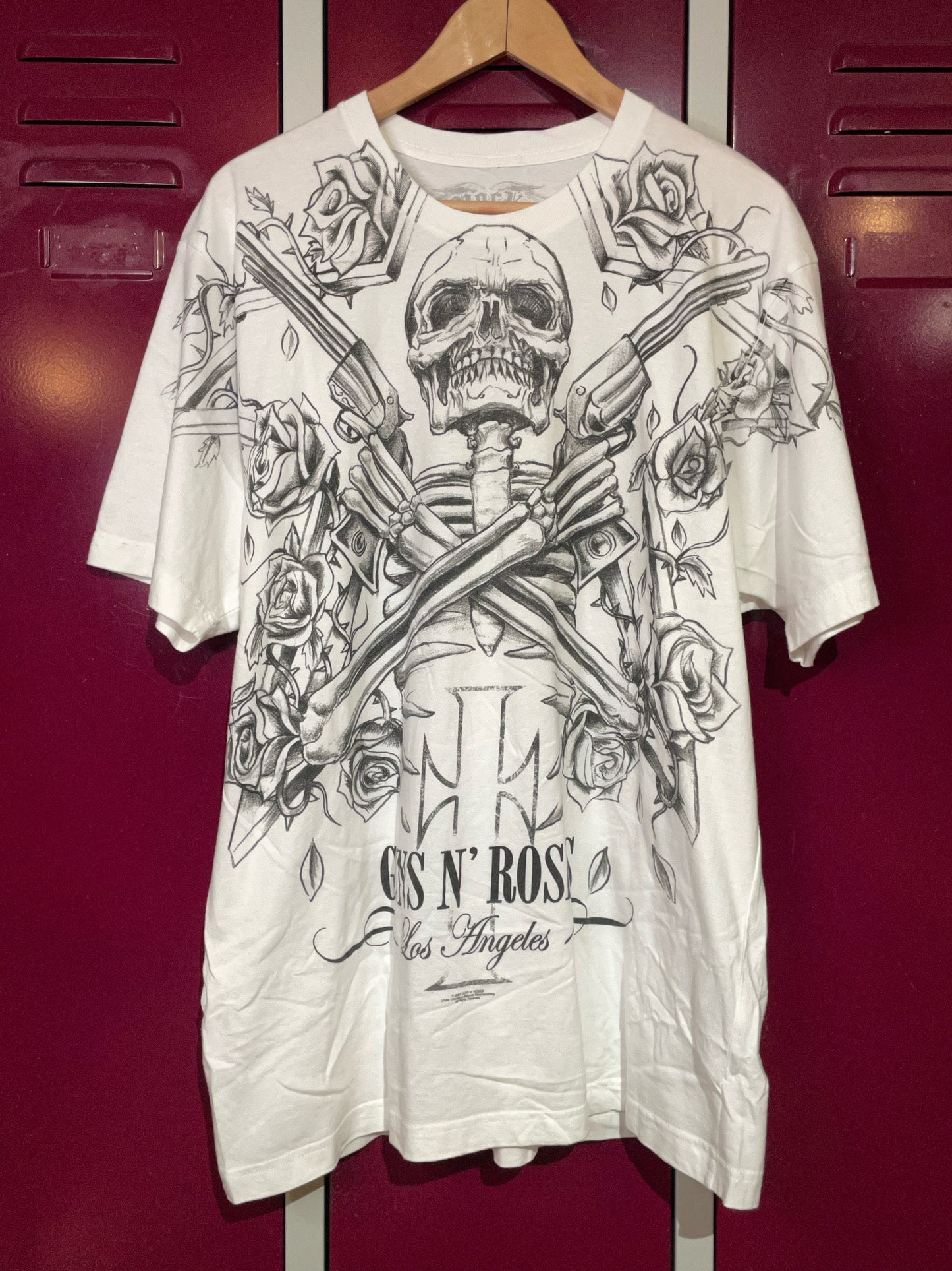 GUNS N' ROSES "LOS ANGELES" ALL OVER PRINT MUSIC BAND T-SHIRT  SZ: XL