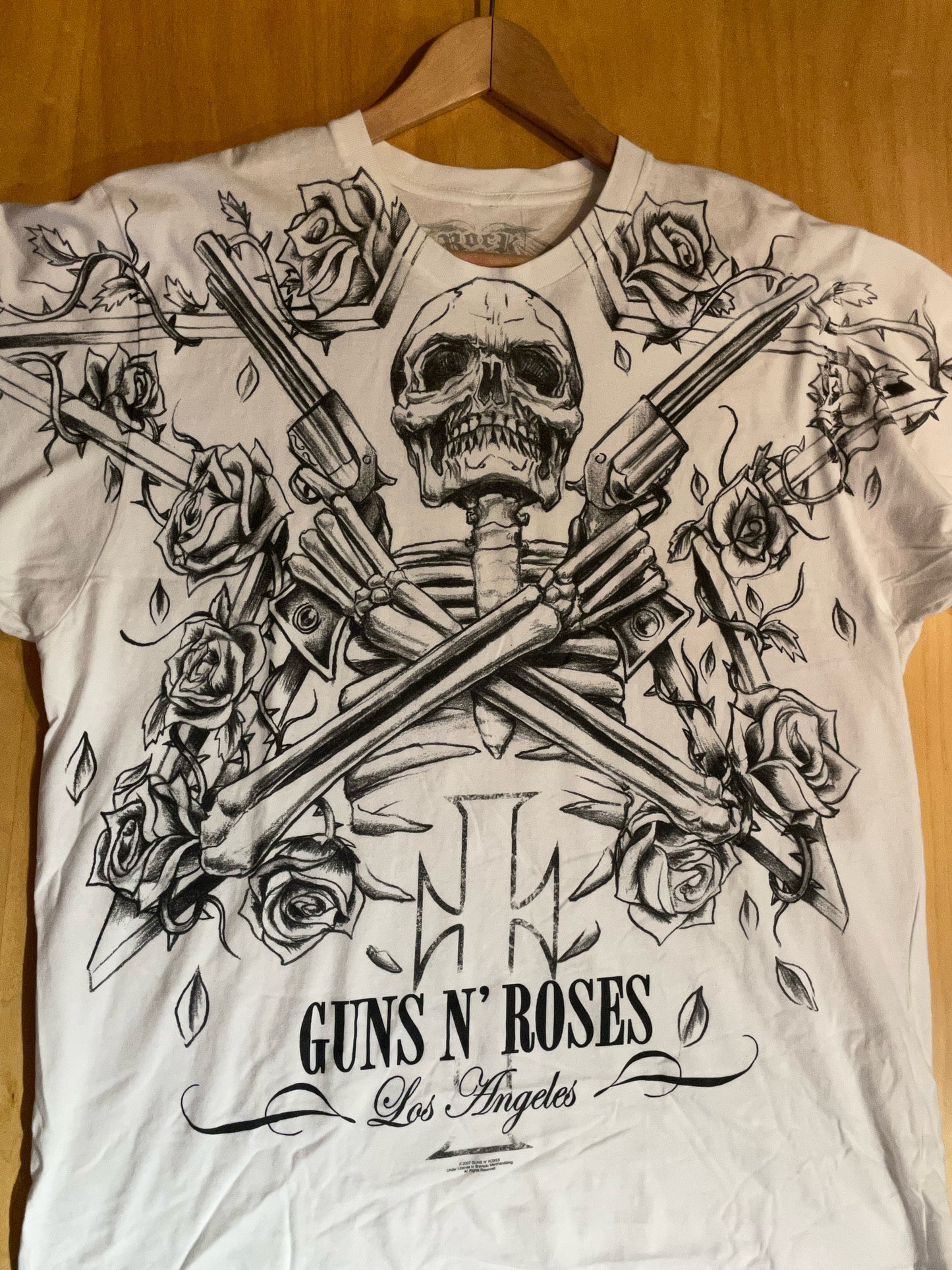 GUNS N' ROSES "LOS ANGELES" ALL OVER PRINT MUSIC BAND T-SHIRT  SZ: XL