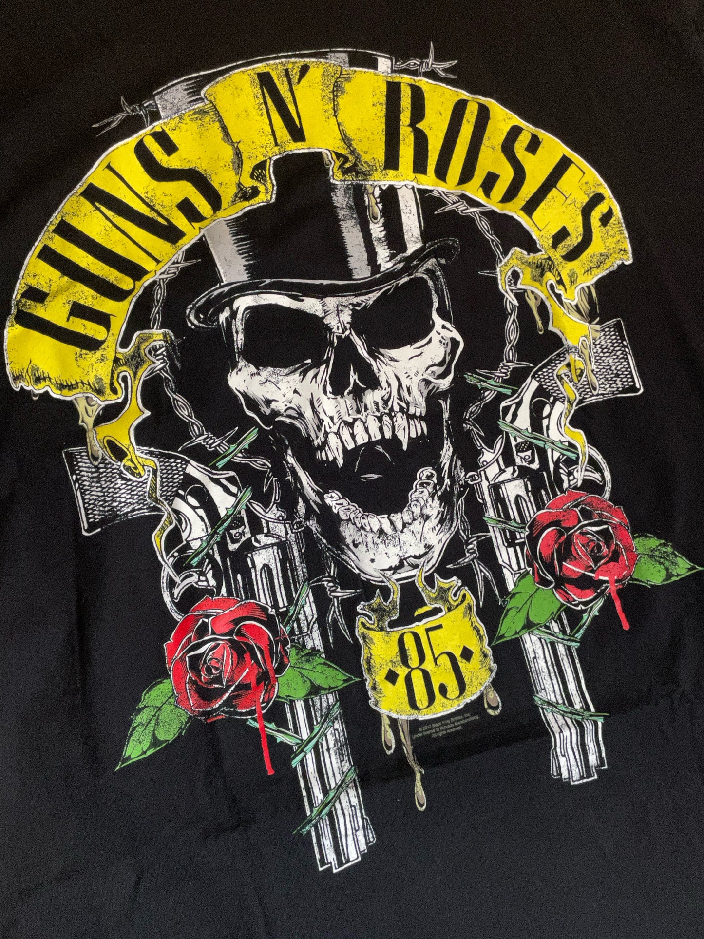 GUNS N' ROSES "LOS F'N ANGELES" 2012 MUSIC BAND T-SHIRT  SZ: XXL