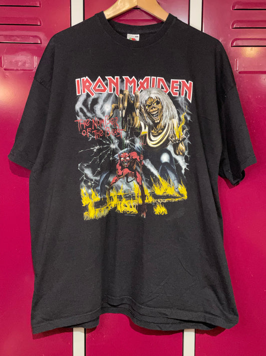 IRON MAIDEN "THE NUMBER OF THE BEAST" 2010 MUSIC BAND T-SHIRT  SZ: XXL