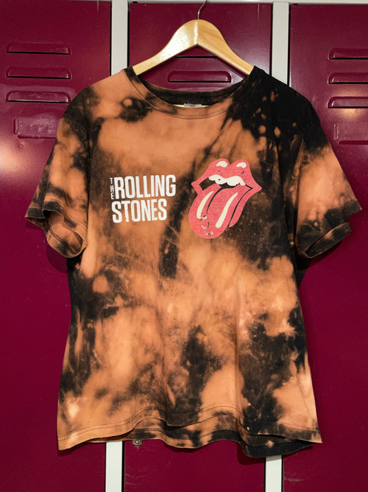 VINTAGE THE ROLLING STONES TIE DYE MUSIC BAND T-SHIRT  SZ: L