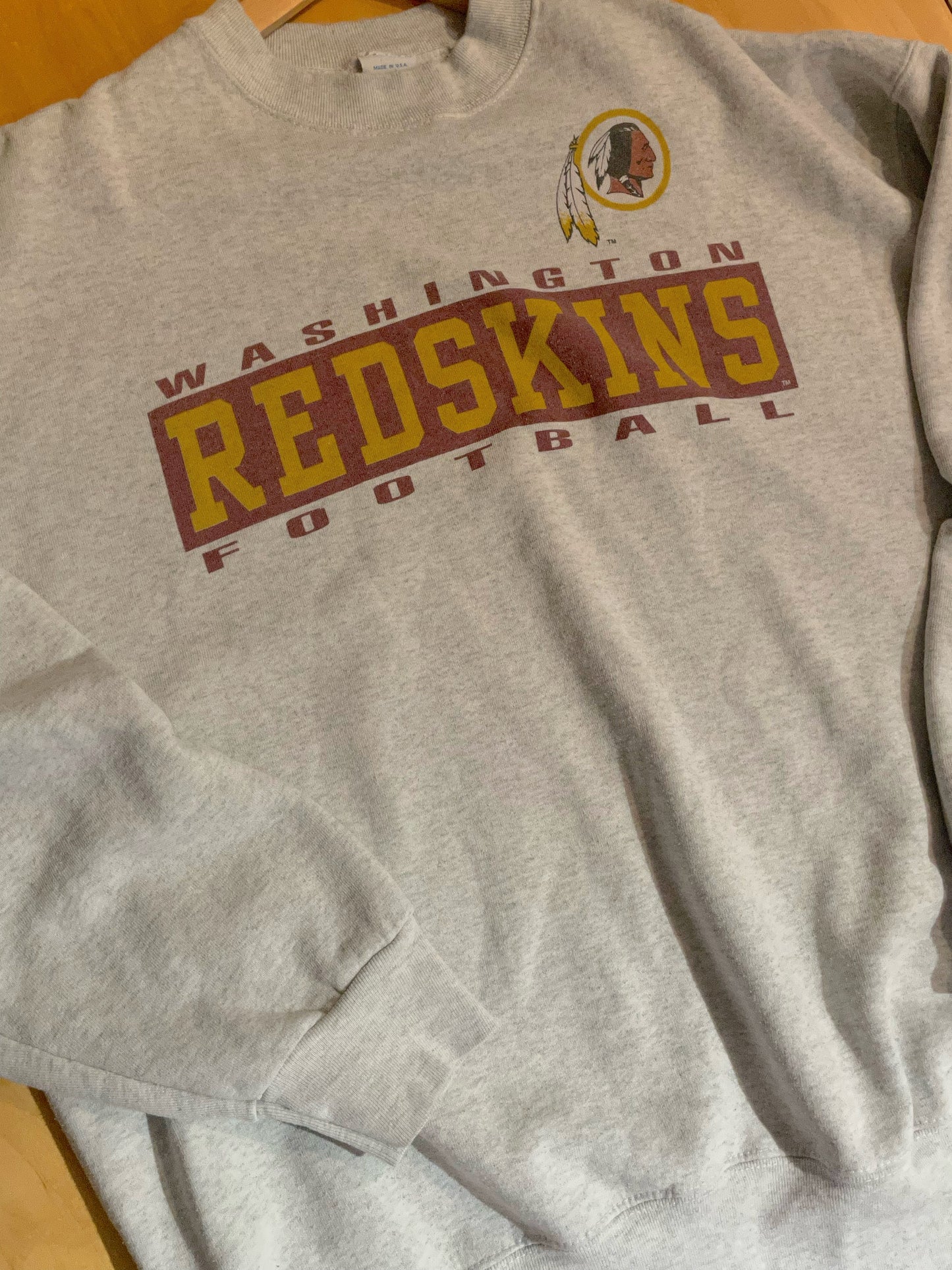 VINTAGE 90s WASHINGTON REDSKINS NFL CREWNECK SWEATSHIRT  SZ: XL