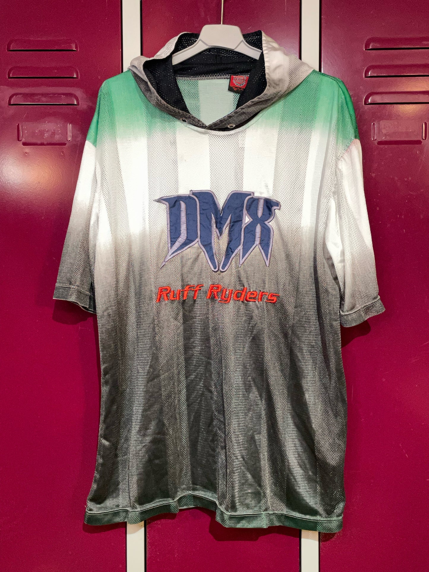 VINTAGE 90s RUFF RYDERS DMX HOODIE JERSEY T-SHIRT  SZ: L/XL