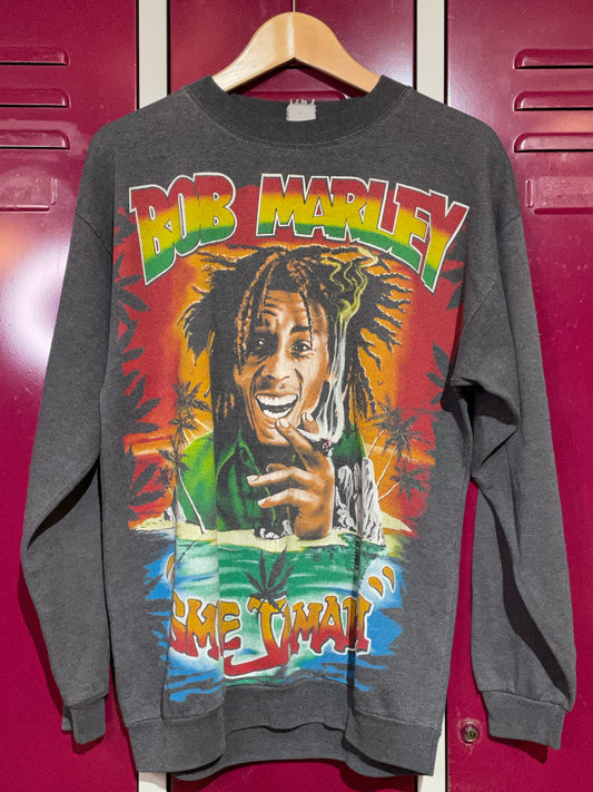 BOB MARLEY SMILE JAMAICA 90s VINTAGE CREWNECK SWEATSHIRT  SZ: L