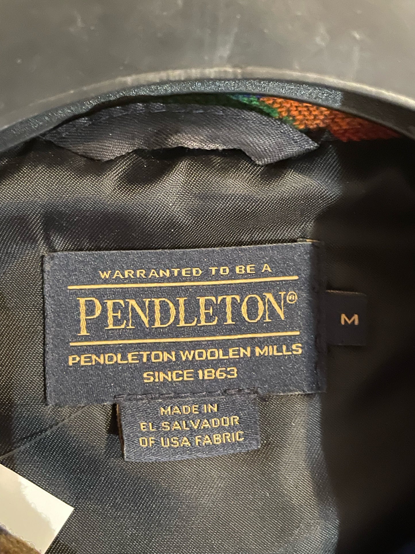 PENDLETON MADE IN USA NAVAJO WOOL JACKET SZ: M