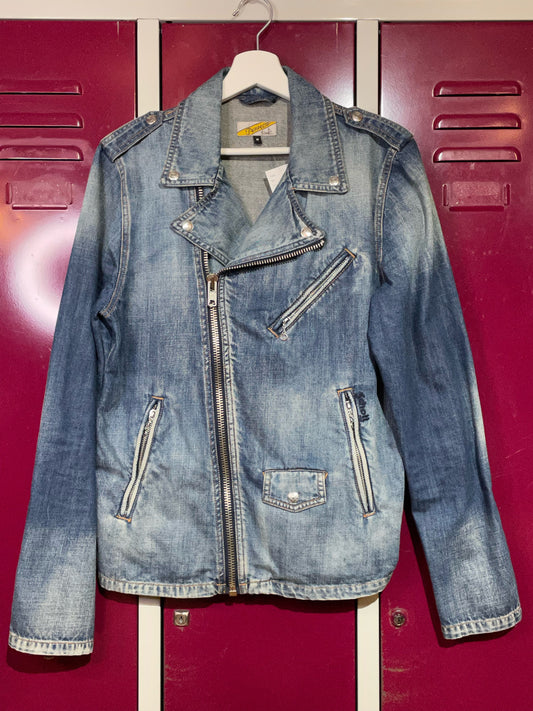 SCHOTT N.Y.C DENIM PERFECTO JACKET SZ: M